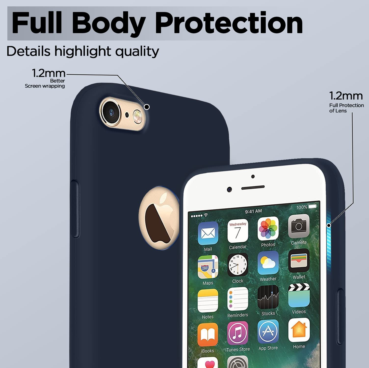 iPhone 6/6S phone cover in dark blue by Pikkme – photo 3