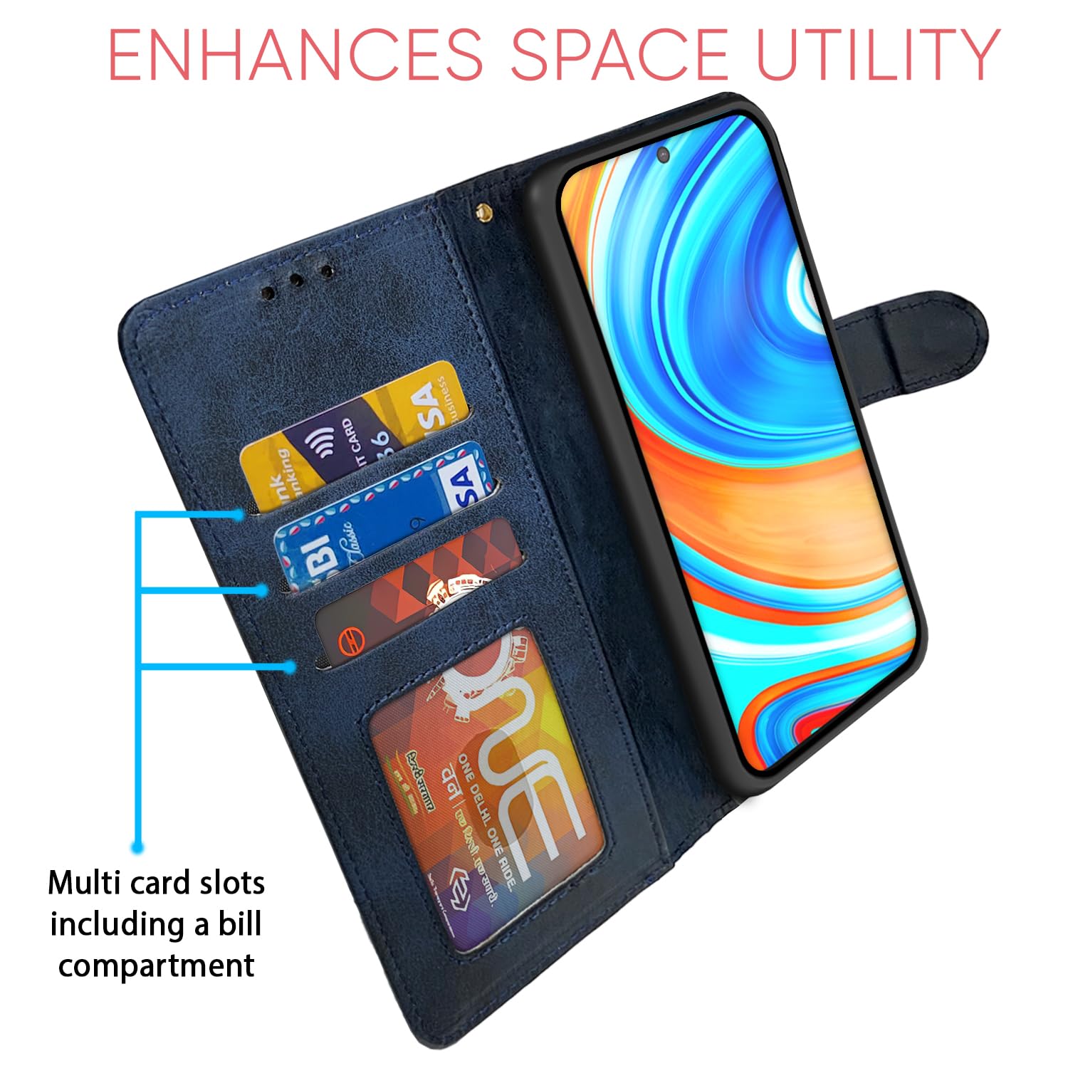 Navy & light blue flip case for Redmi Note 9 Pro/Note 9 Pro Max/Poco M2 Pro/Note 10 Lite – Pikkme – photo 5