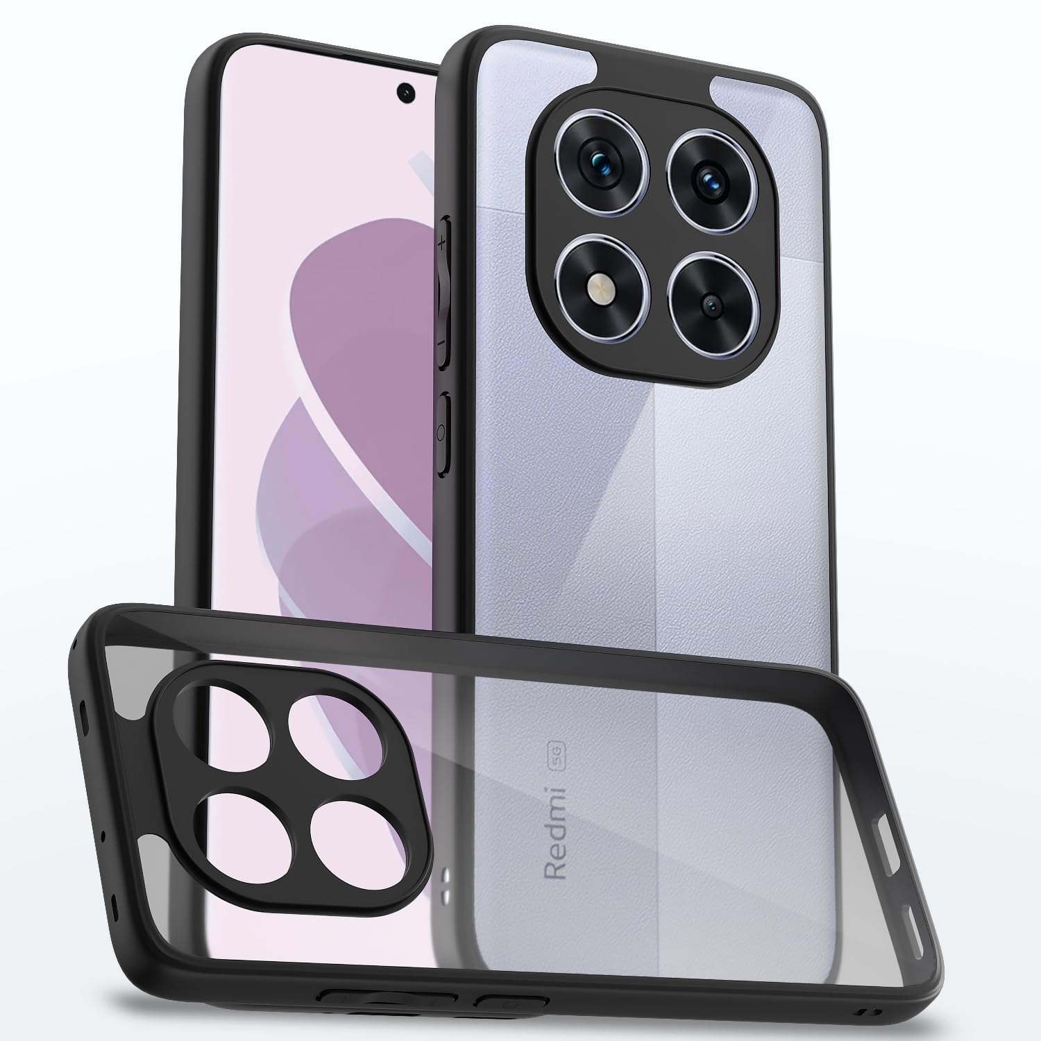 Pikkme Redmi Note 14 Pro/Note 14 Pro Plus 5G black back cover