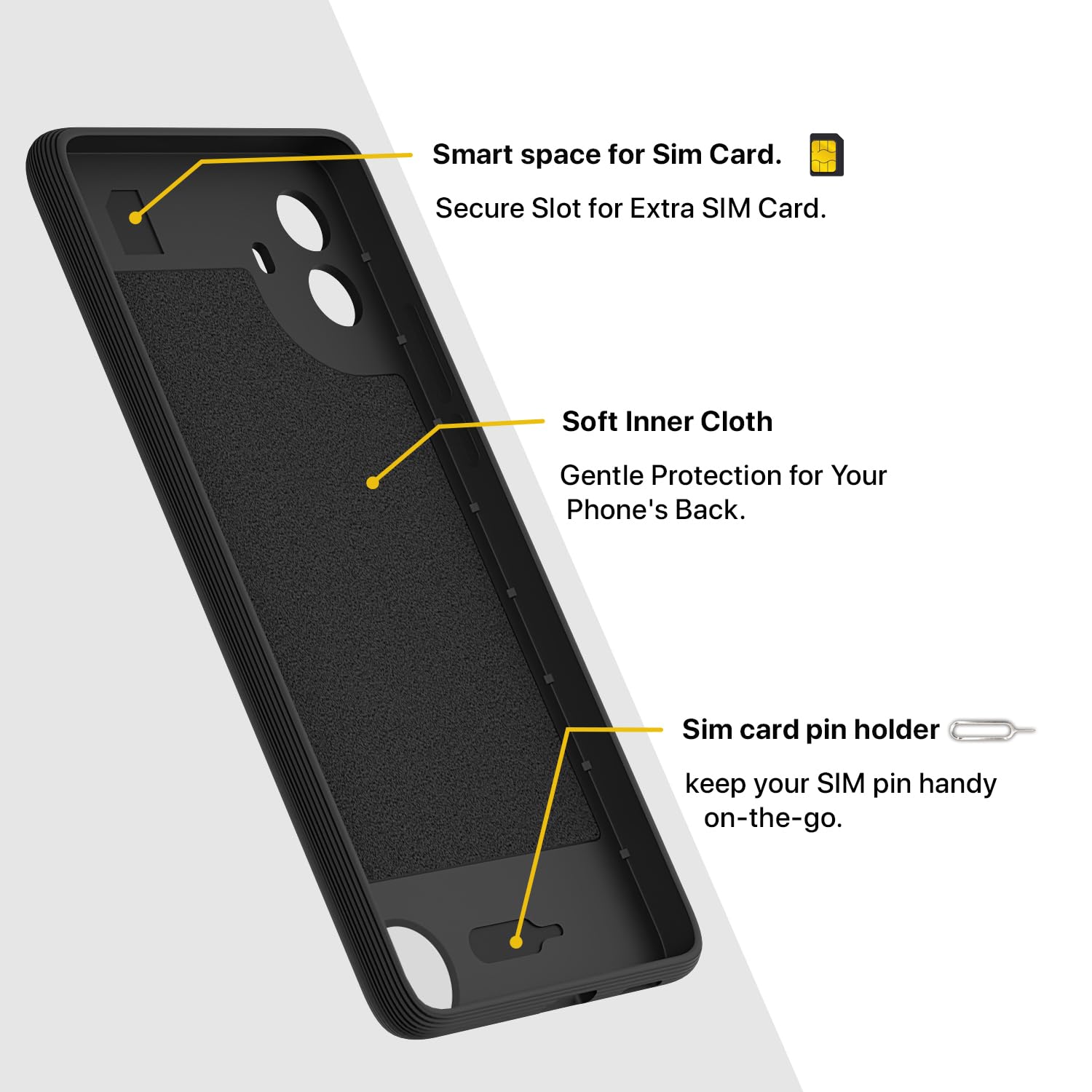 Pikkme CMF by Nothing Phone 1 5G Gencase Back Cover (Black)