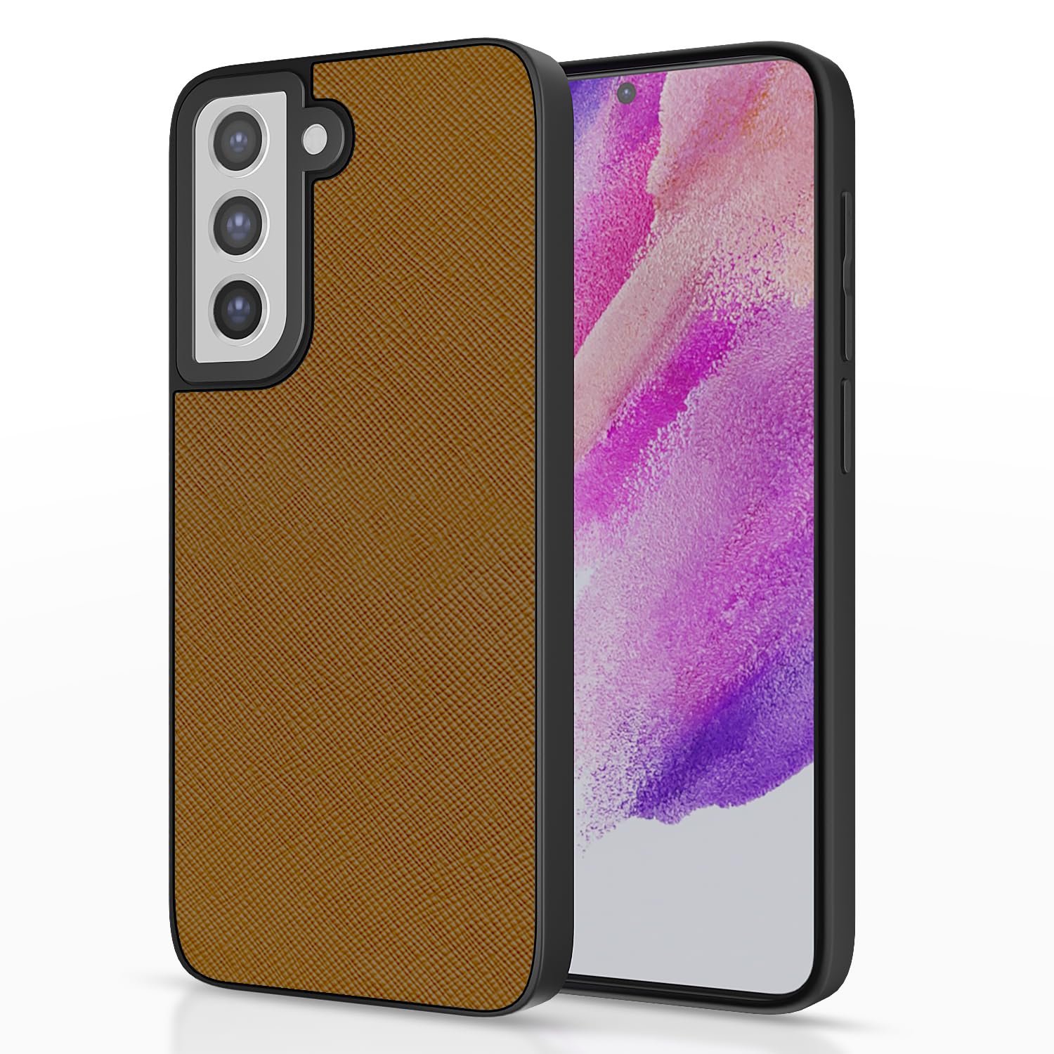 Samsung S21 FE 5G Leatherback phone cover in tan by Pikkme