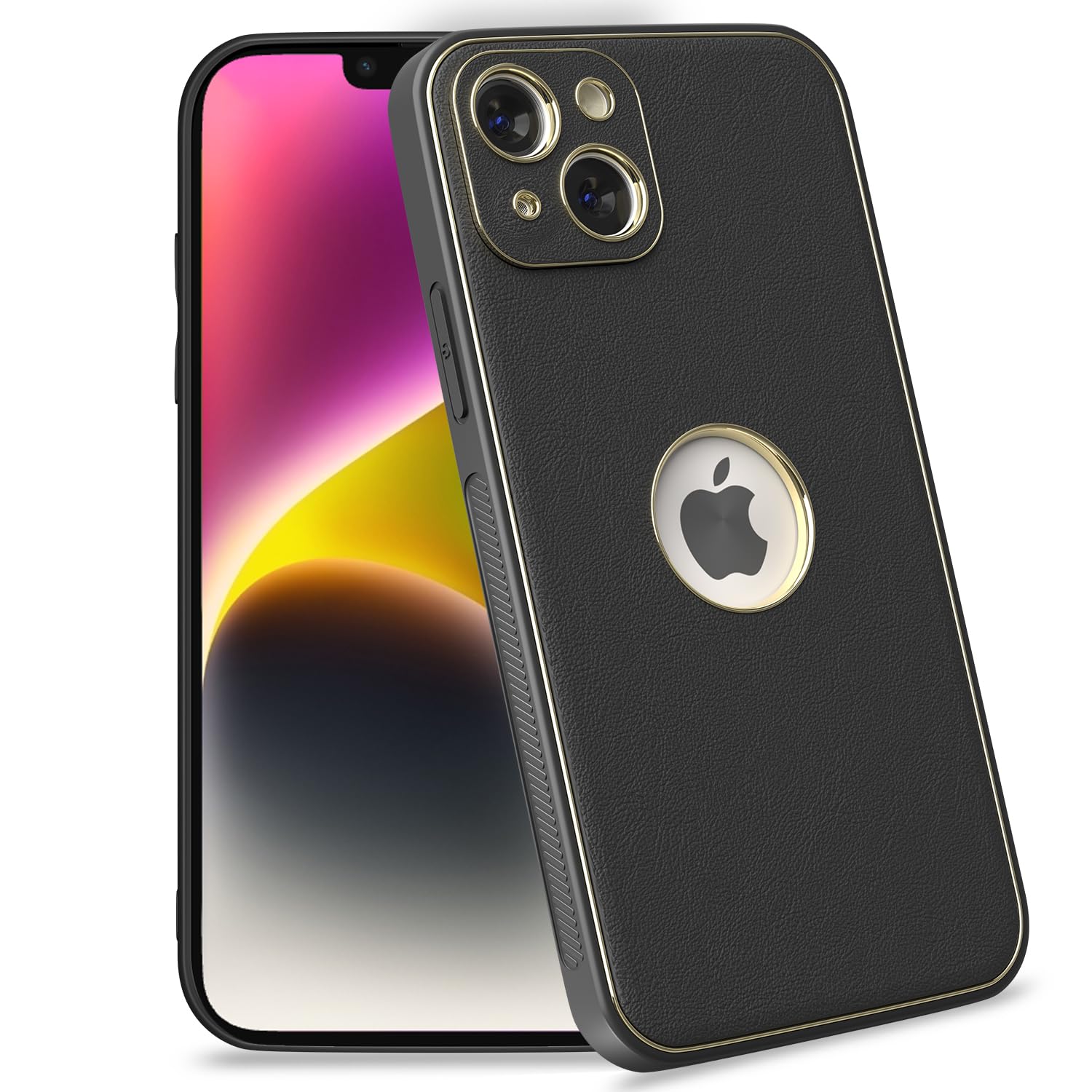 Pikkme black mobile back cover for iPhone 14 Plus