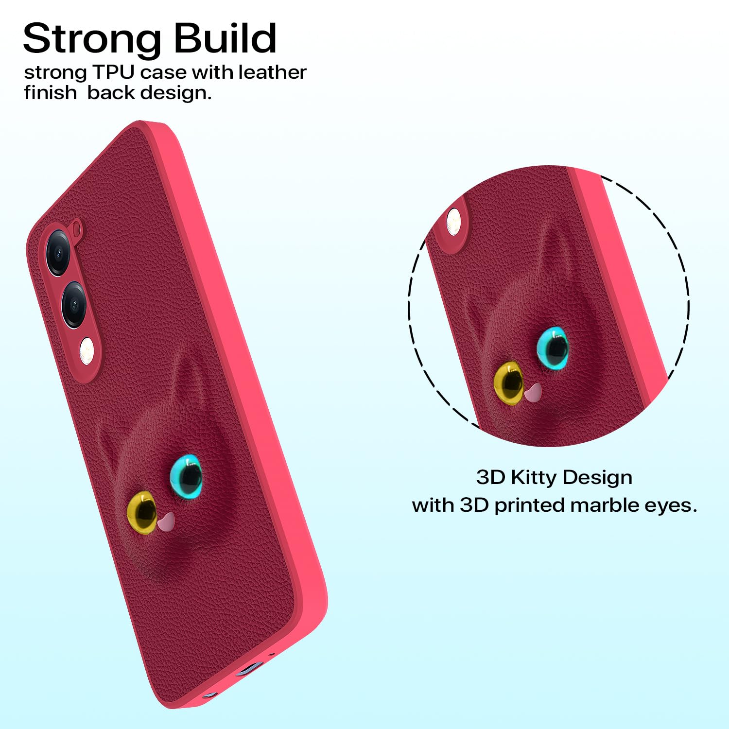 Pikkme iQOO Z10 Lite 5G/Vivo T4 Lite 5G/Y19 5G/Y19e/Y04 4G/Y29s 5G Kitty pink phone cover – photo 2