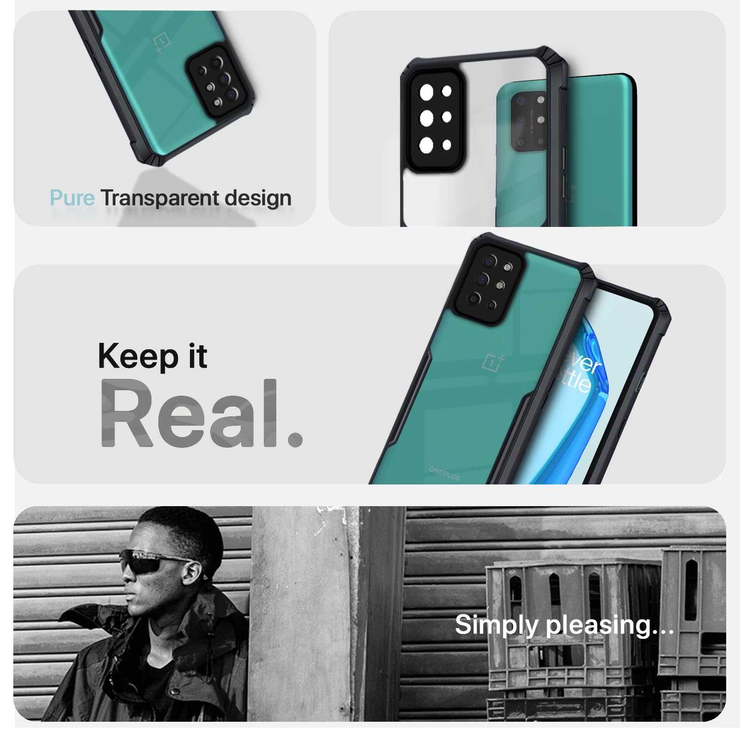 Pikkme OnePlus 8T 5G Eagle Back Cover (Black)