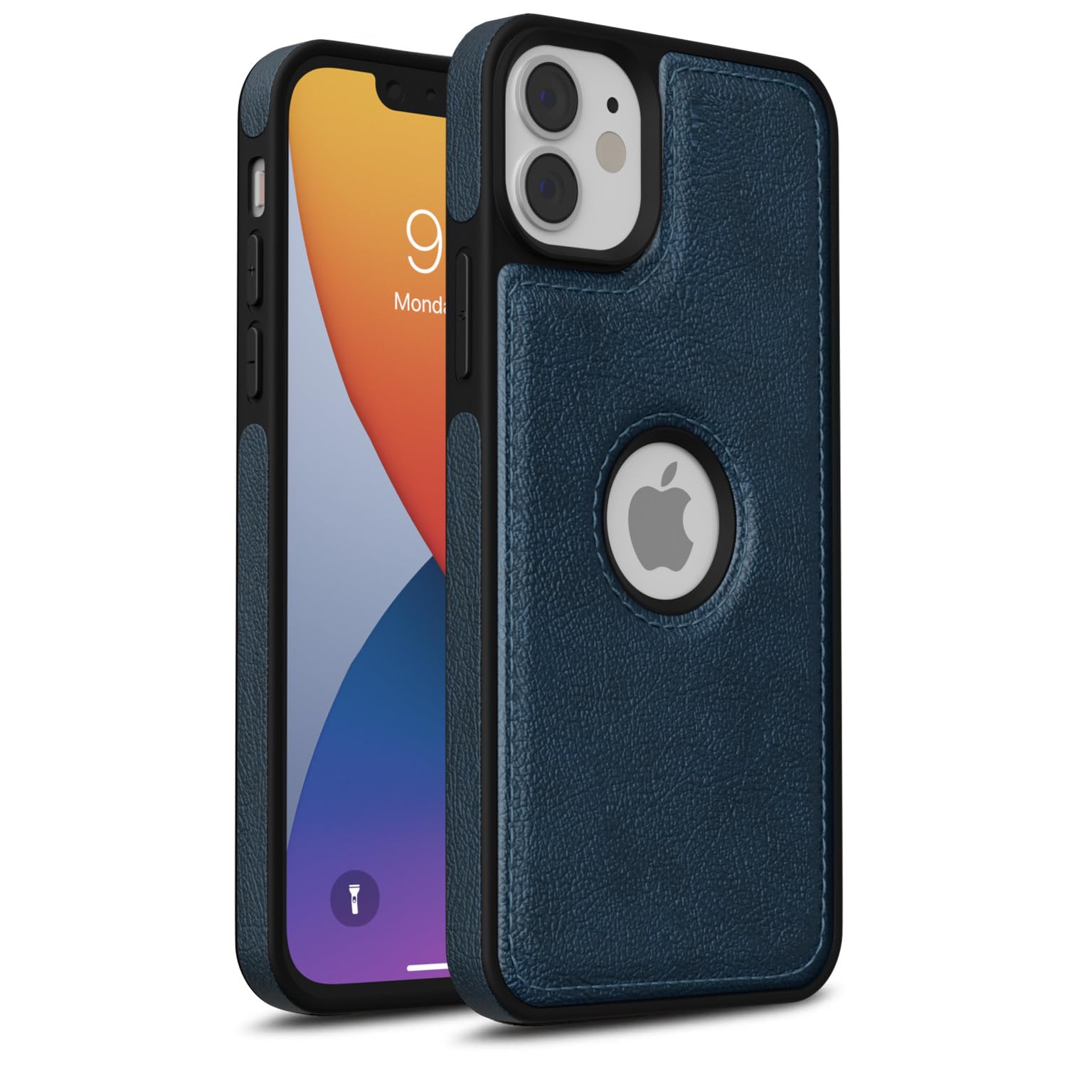 Pikkme iPhone 12/12 Pro Flexible Pu Leather Back Case (Blue)