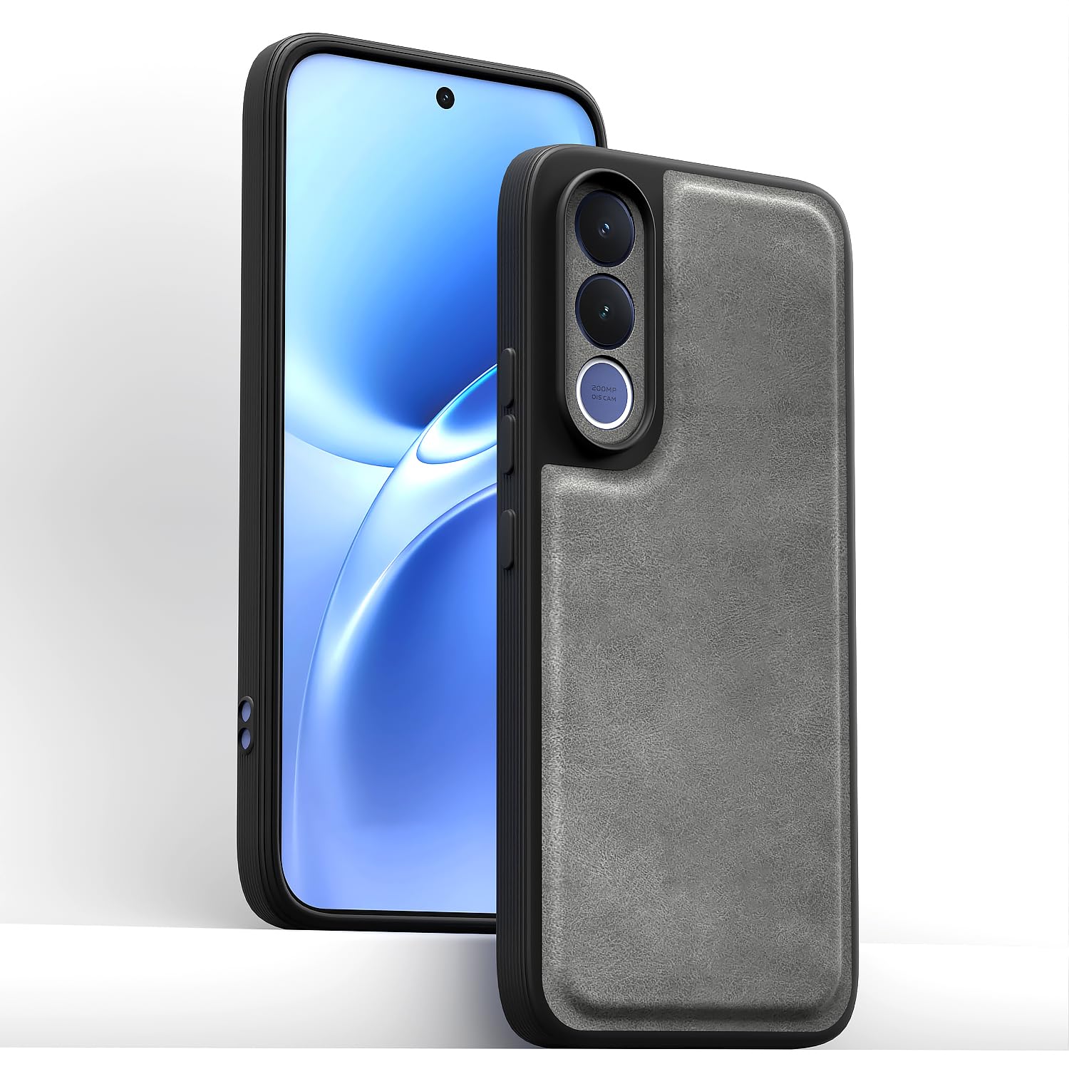 Vivo V70 FE 5G Leather mobile cover in grey by Pikkme – photo 2