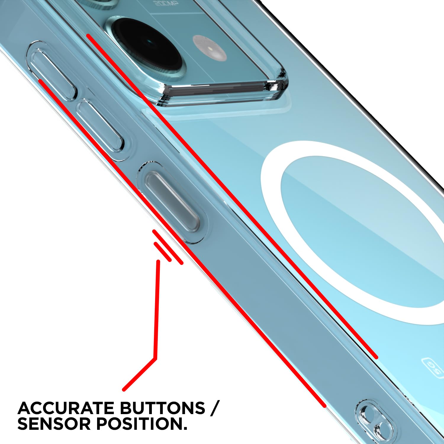 Transparent mag-safe MagSafe phone cover for Redmi Note 13 Pro/Poco X6 5G – Pikkme – photo 6