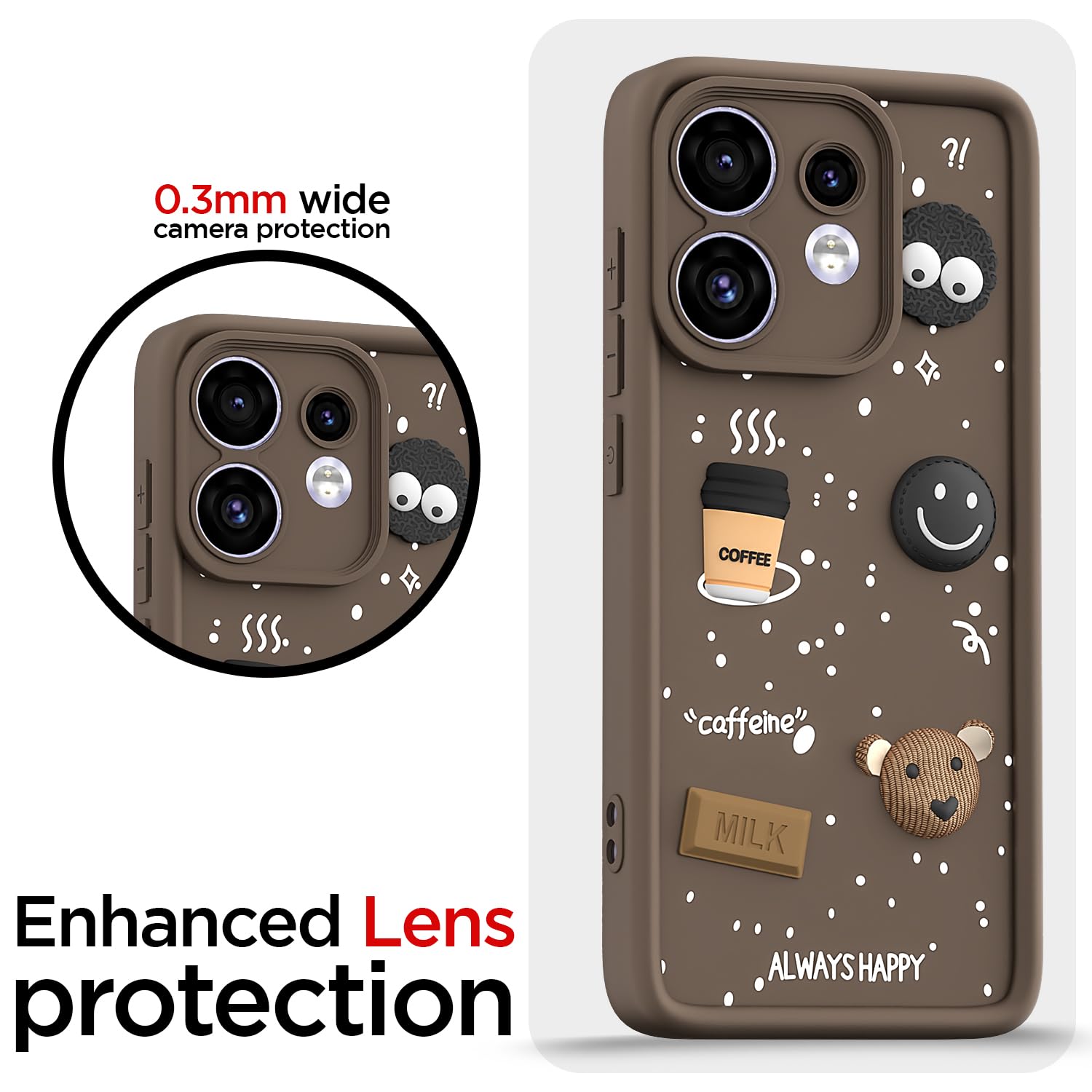 Brown Bear Coffee mobile cover for Oppo Reno 16 5G – Pikkme – photo 5