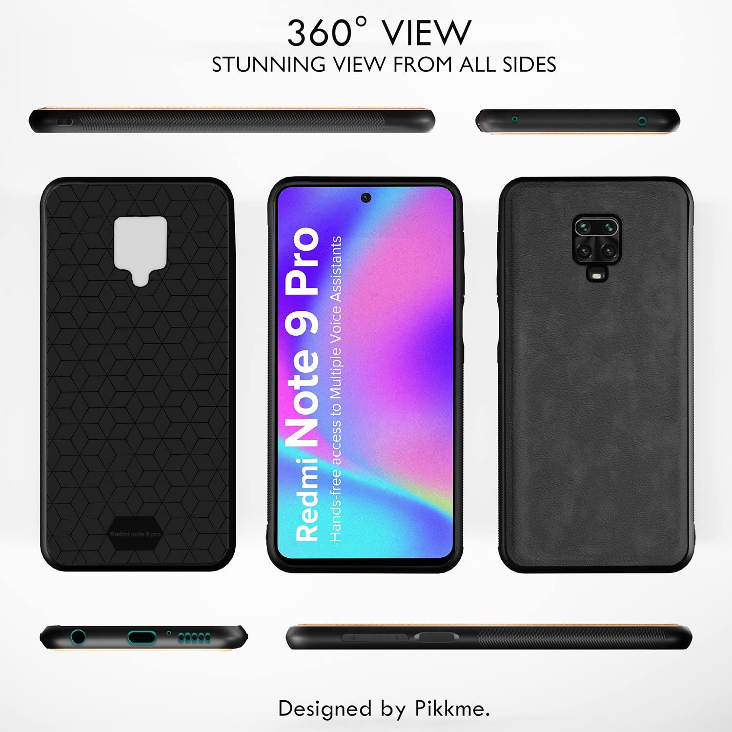 Redmi Note 9 Pro/Note 9 Pro Max/Poco M2 Pro/Note 10 Lite Leather phone cover in grey by Pikkme – photo 3