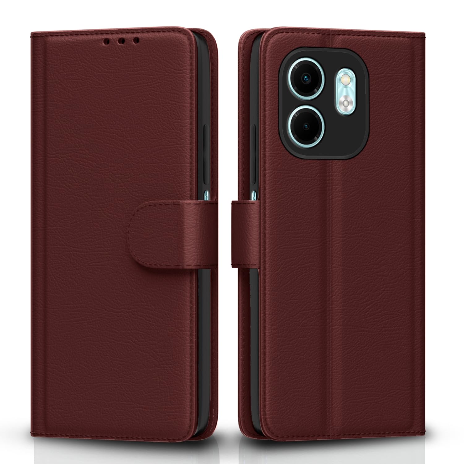Pikkme Infinix Smart 9 HD Vintage Flip Cover (Brown)