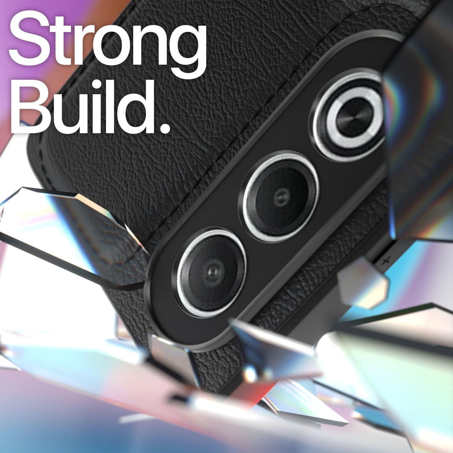 Pikkme Oppo K12x 5G Leatherback Back Case | Black