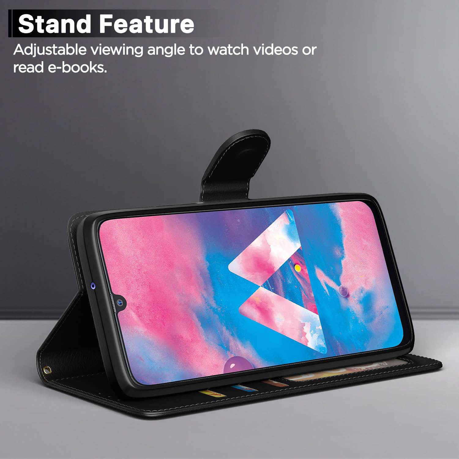Pikkme Samsung M30 black wallet flip cover – photo 3