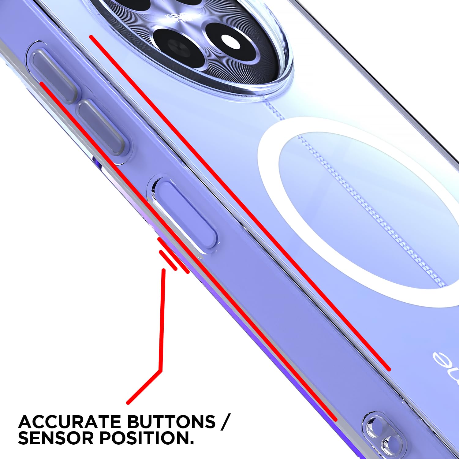 Pikkme transparent mag-safe MagSafe mobile cover for Realme Narzo 70x 5G/N65/13/12/12X 5G/C65 – photo 6