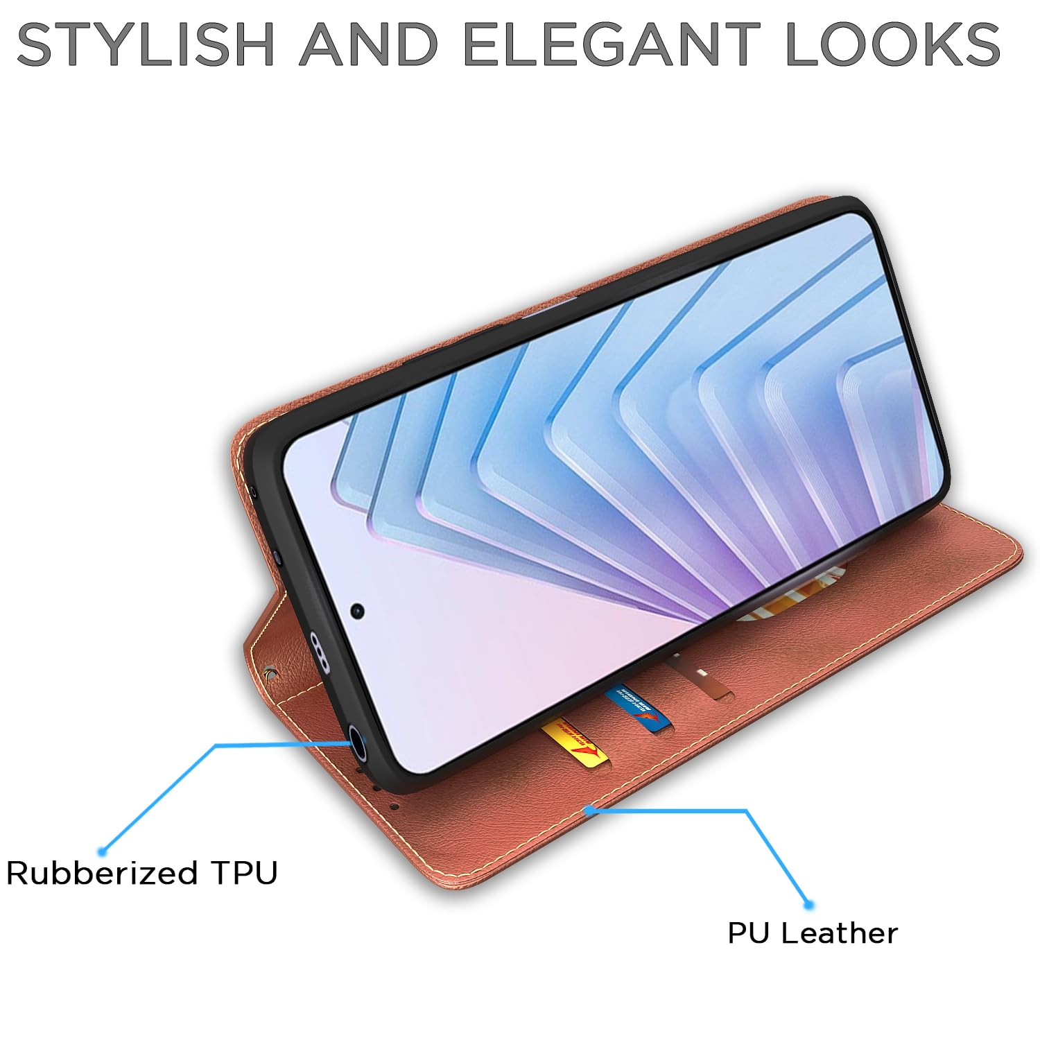 Pikkme brown flip cover for Redmi Note 14 5G – photo 5