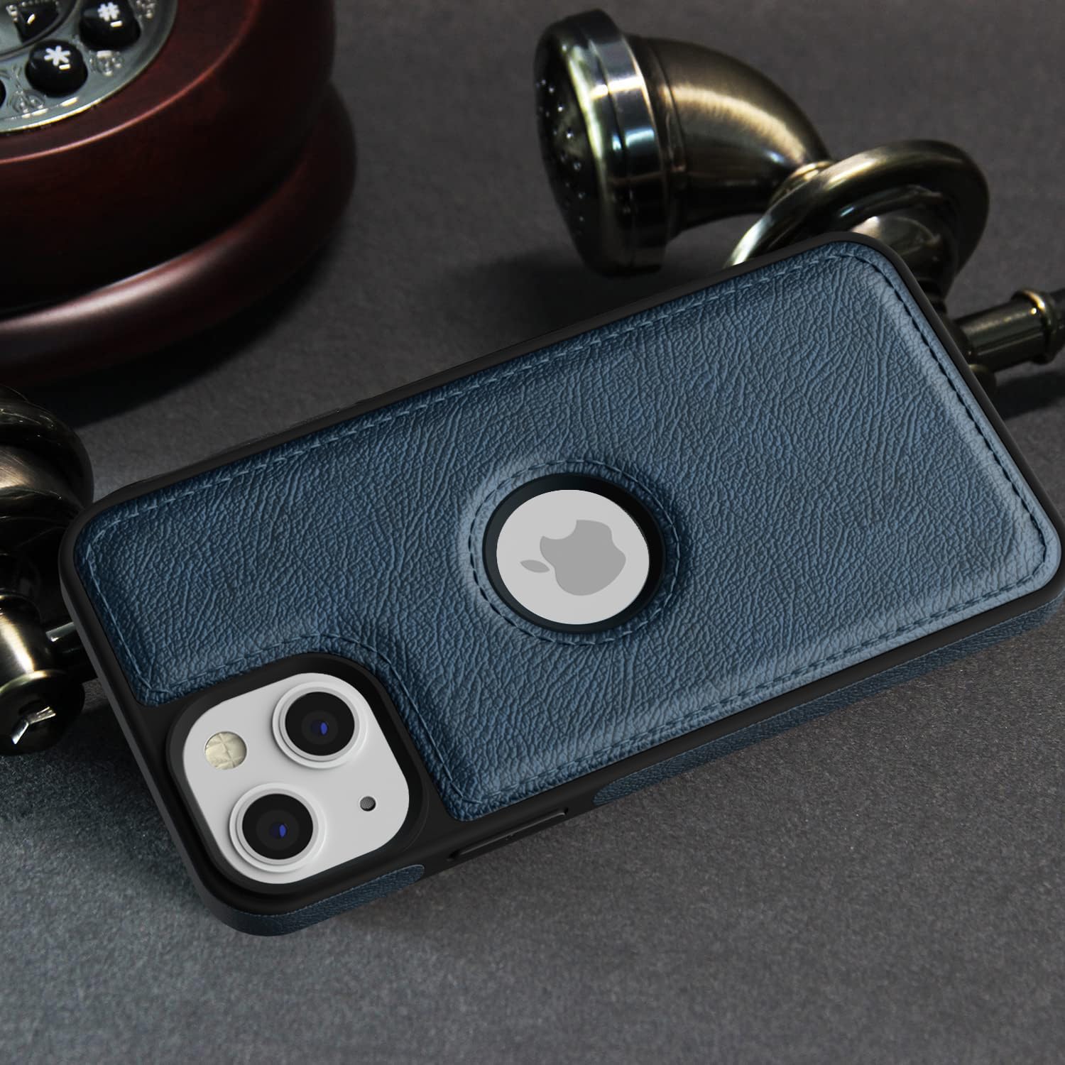 Pikkme iPhone 14 Pu Flexible Leather Back Case | Blue