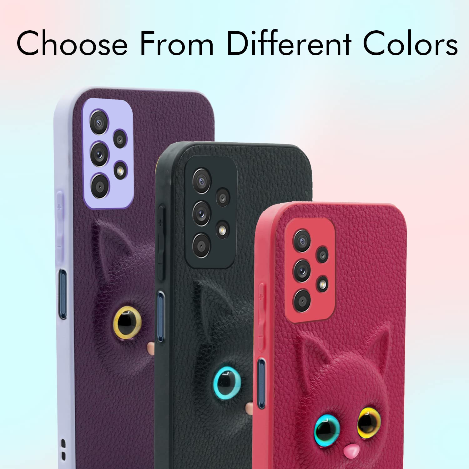 Pikkme Samsung Galaxy M32 5g Kitty Back Cover (Purple)