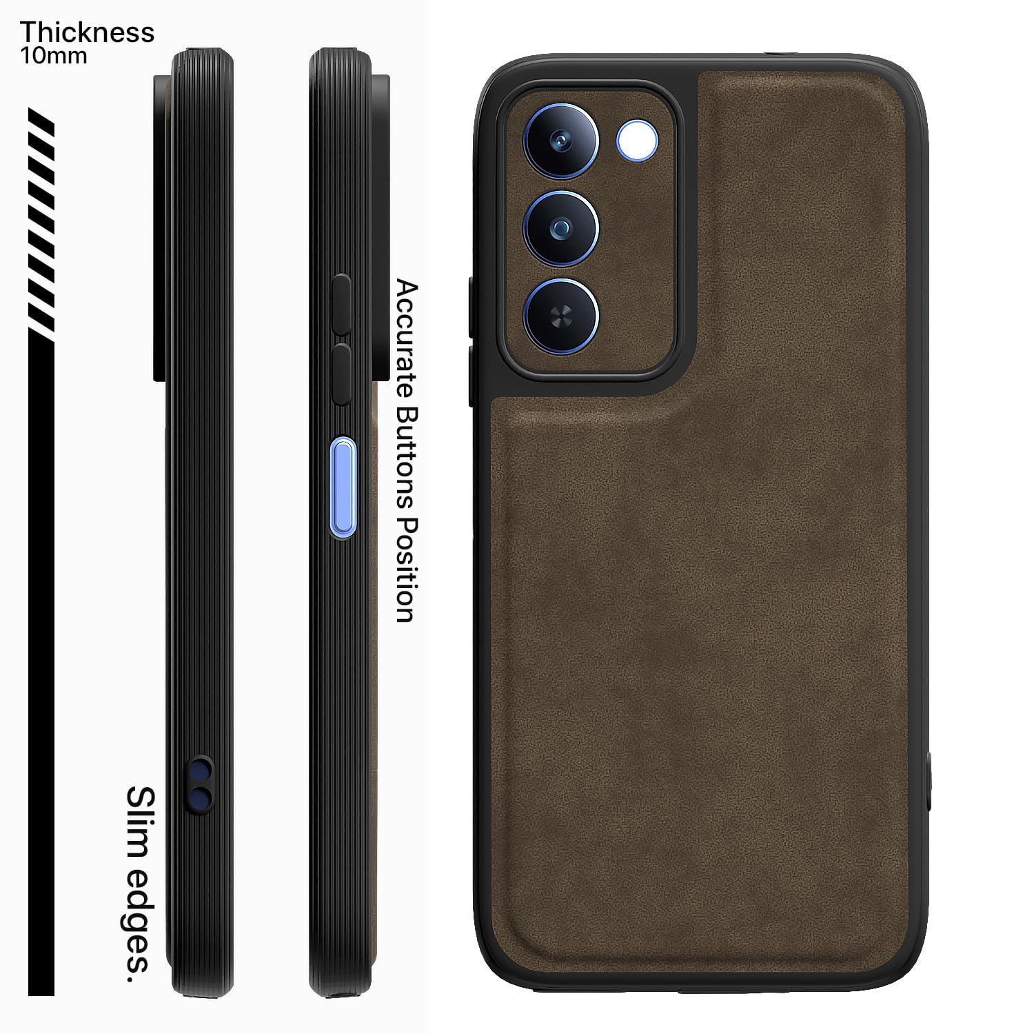 Realme P4 Lite 5G Leather mobile back cover in coffee by Pikkme – photo 3