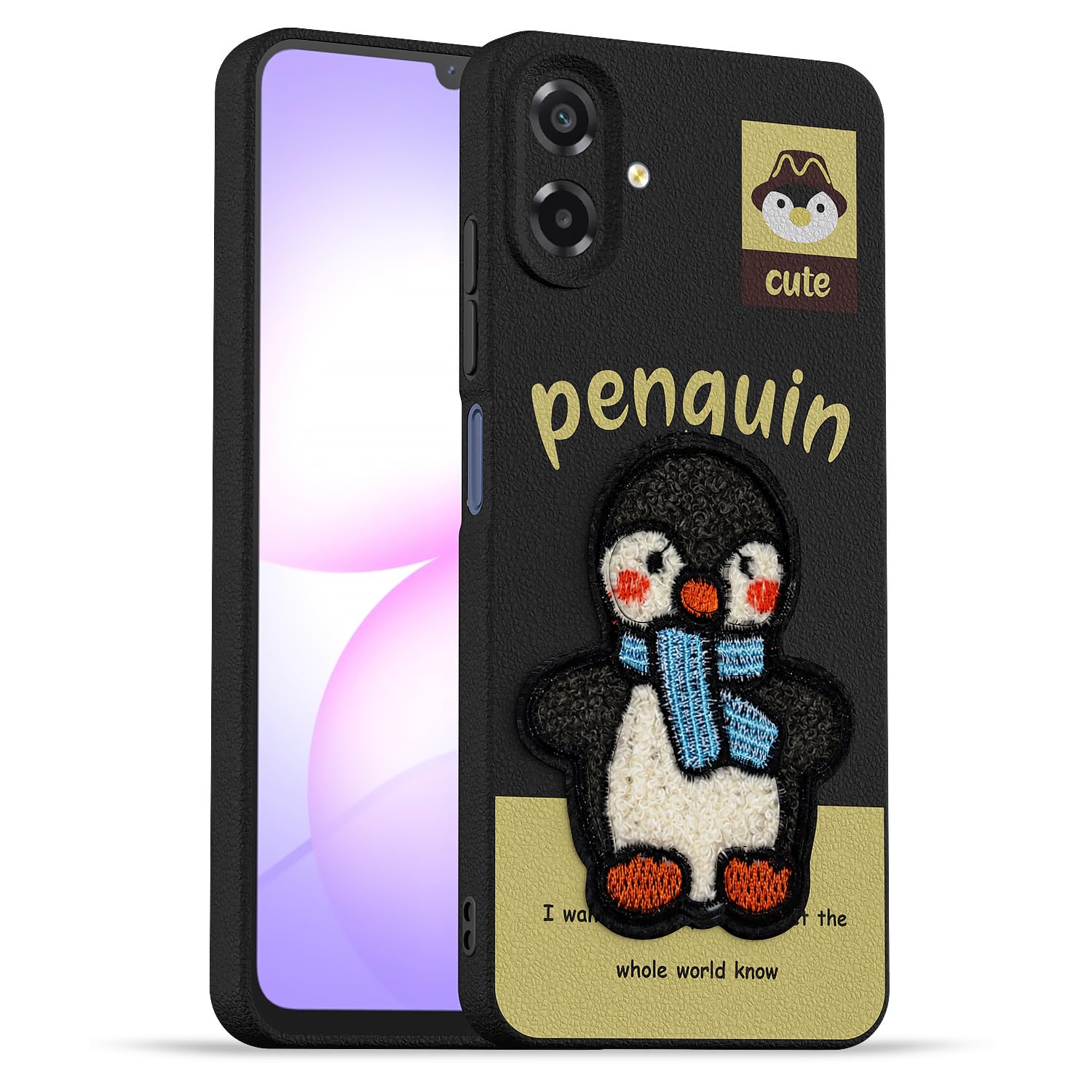 Pikkme black mobile back cover for Samsung F70e 5G/F07/A07/M07