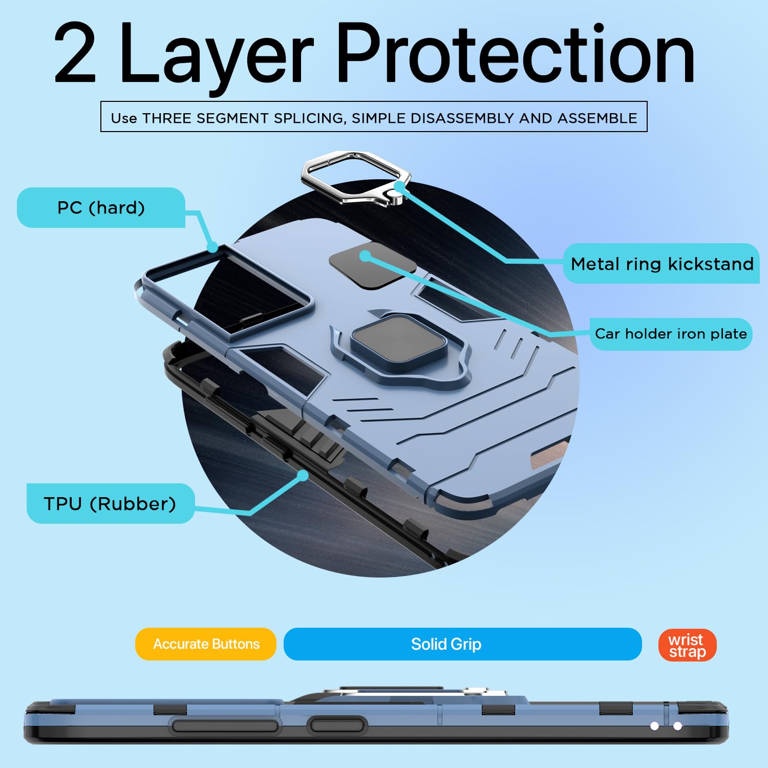 Pikkme blue mobile back cover for Samsung S21 Ultra – photo 2