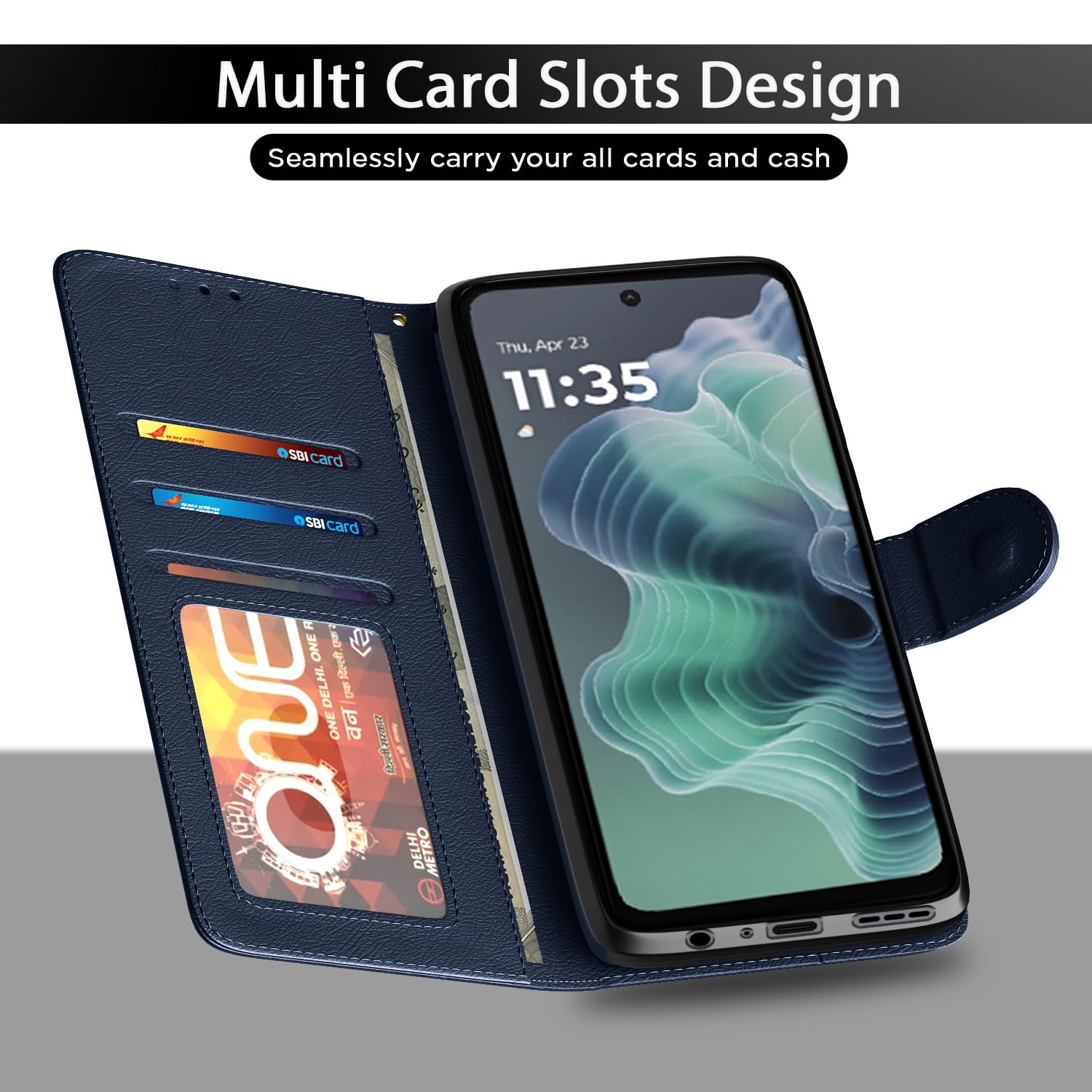 Blue flip case for Moto G35 5G – Pikkme – photo 5