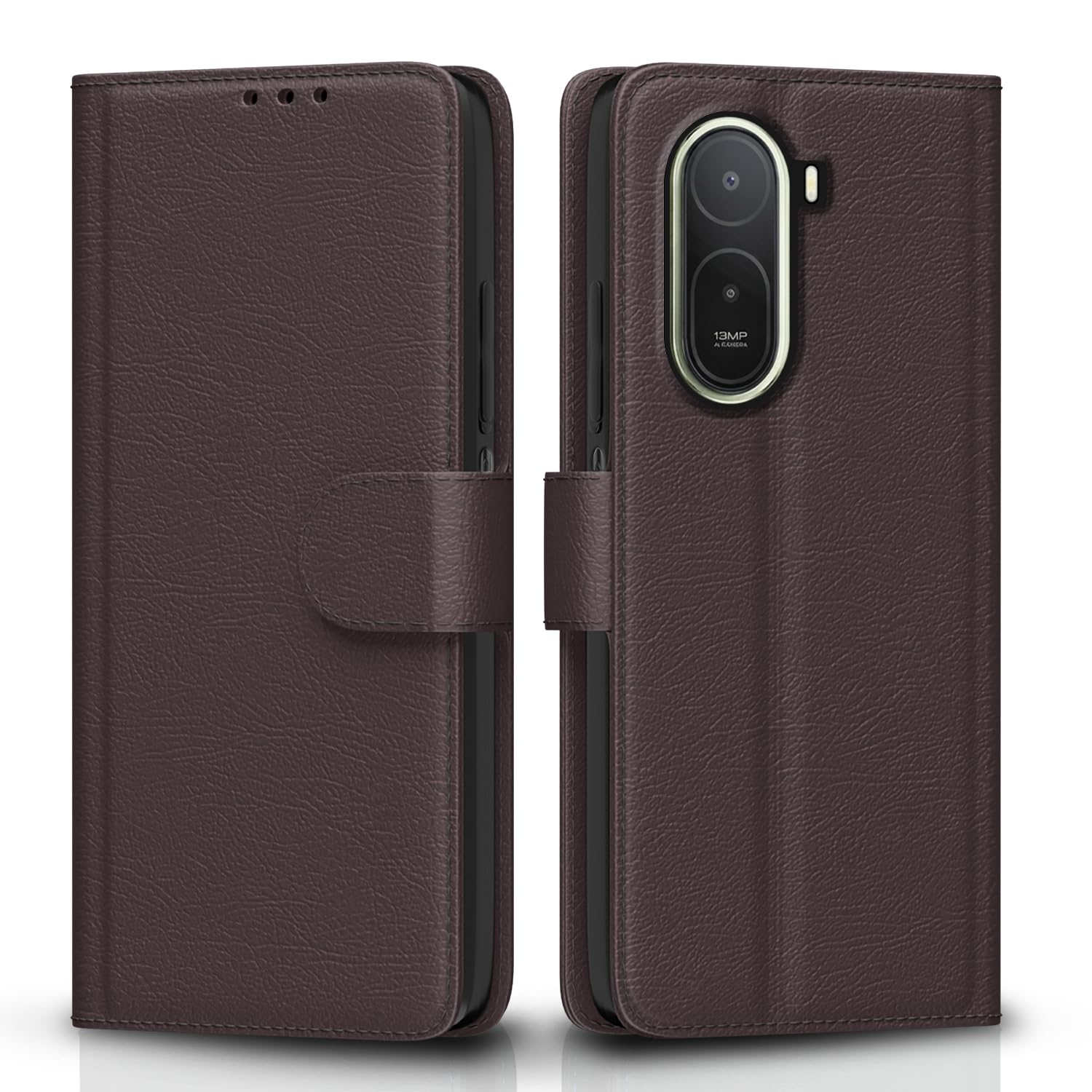 Pikkme Redmi A7 Pro/Poco C85x 5G Wallet coffee flip case
