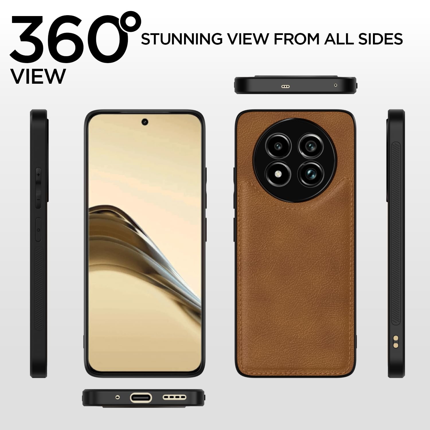 Pikkme Realme 13 Pro / 13 Pro Plus 5G Leatherback Back Case | Brown