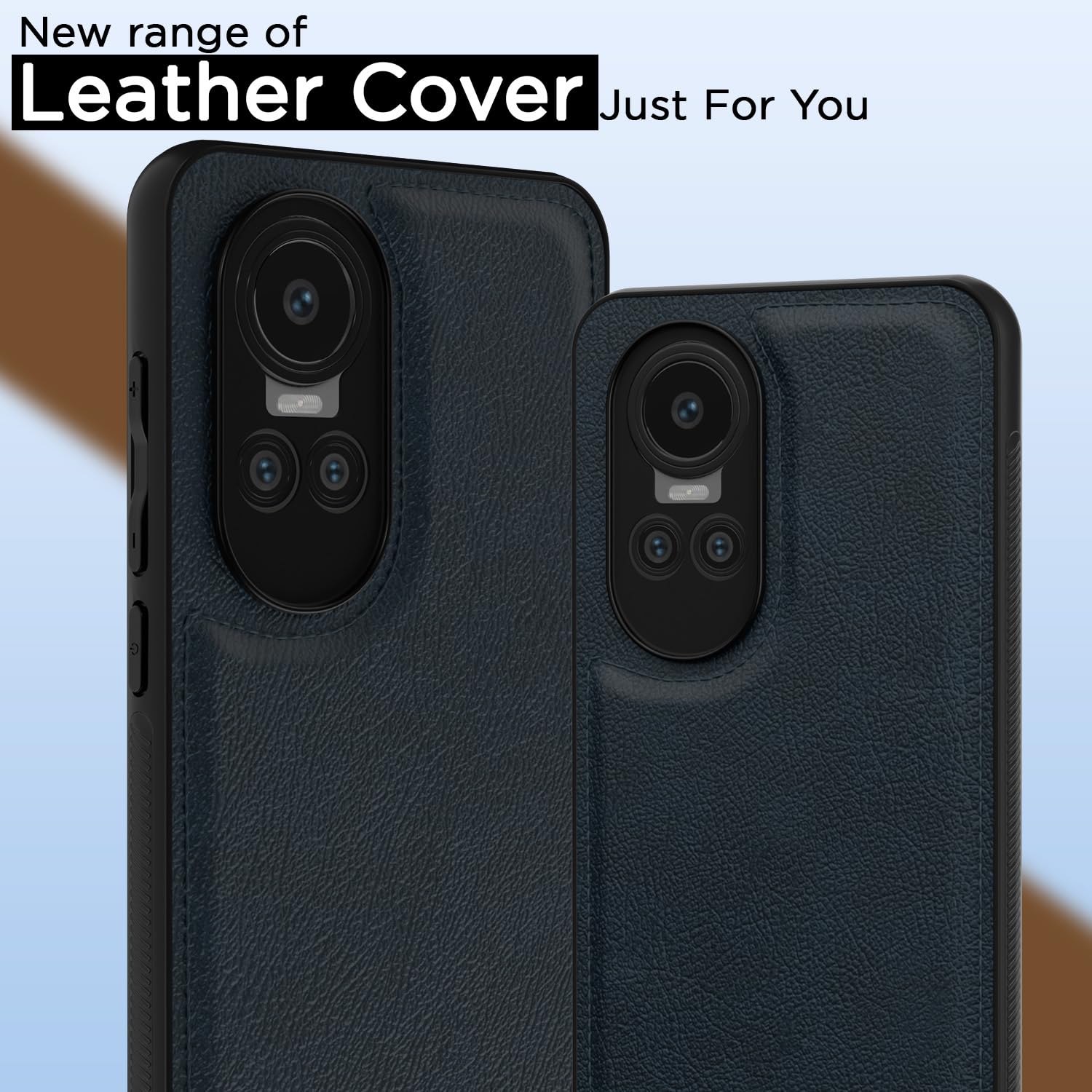 Pikkme Oppo Reno 10 5G Leatherback Back Case | Blue