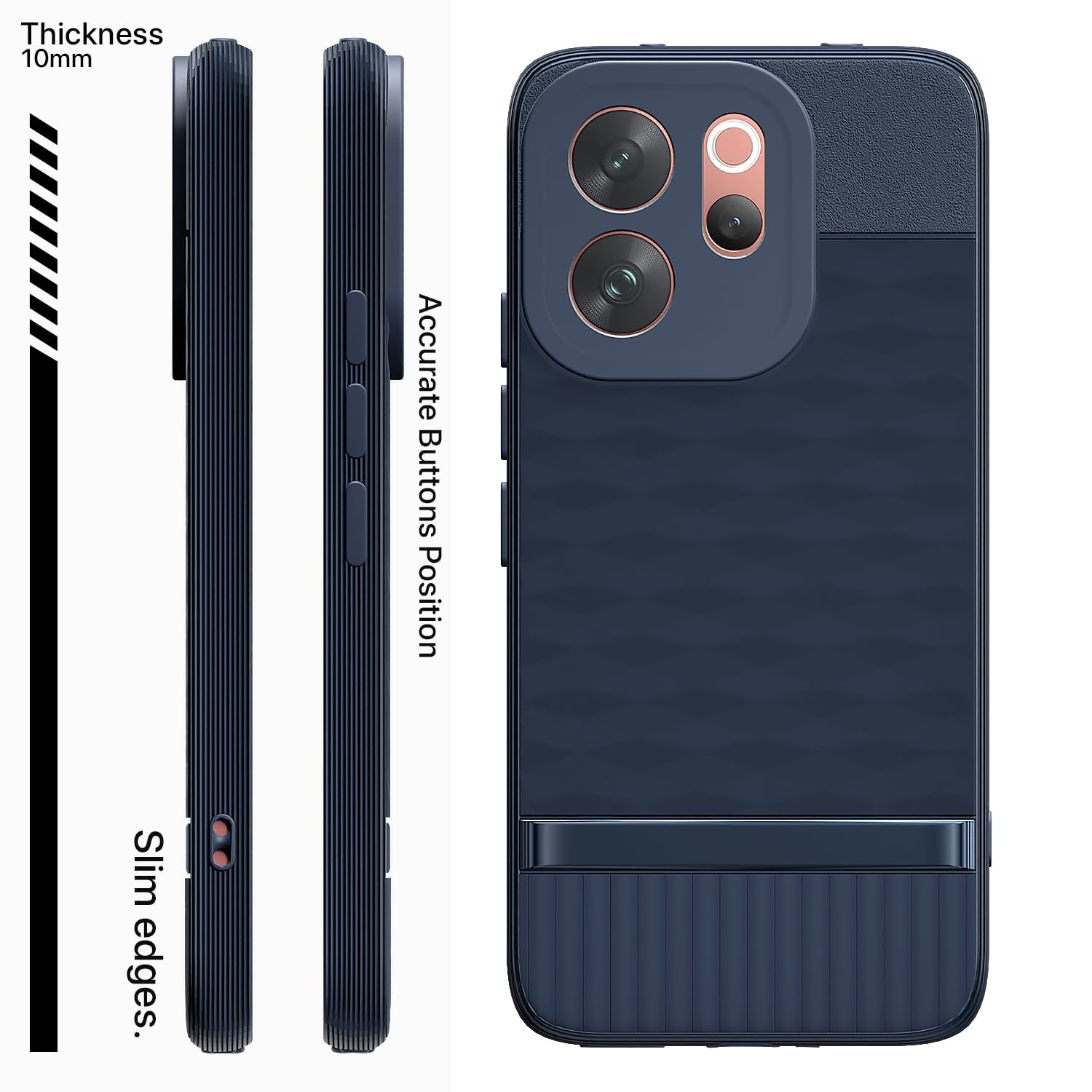Pikkme Vivo V70 5G Silicone blue mobile back cover – photo 3