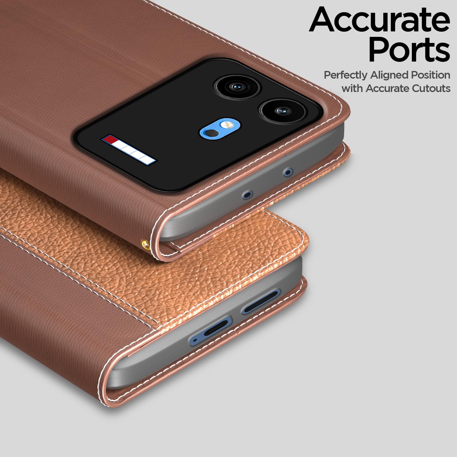 Pikkme Nothing Phone 4b 5G tan flip case – photo 2
