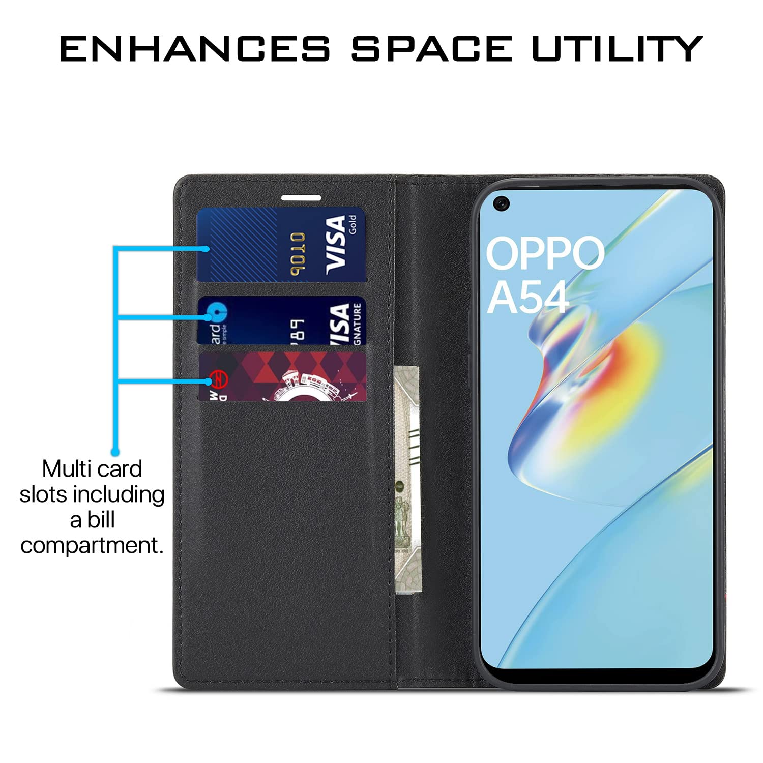 Pikkme Oppo A54 black flip case – photo 3