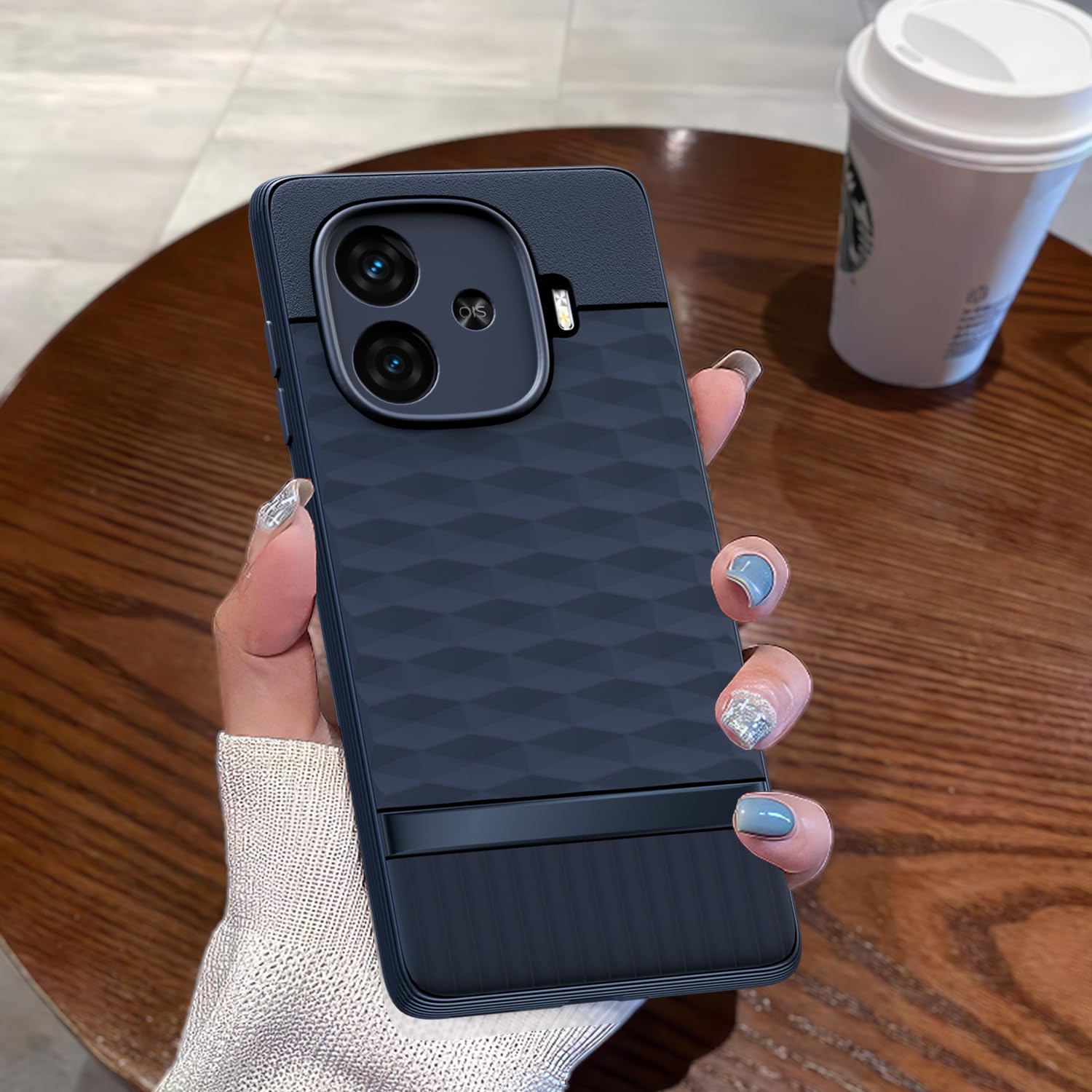 Pikkme iQOO Neo 10R 5G / iQOO Z9 Turbo 5G / Vivo Y200 GT 5G Shockproof Soft Flexible Gencase Back Cover (Blue)