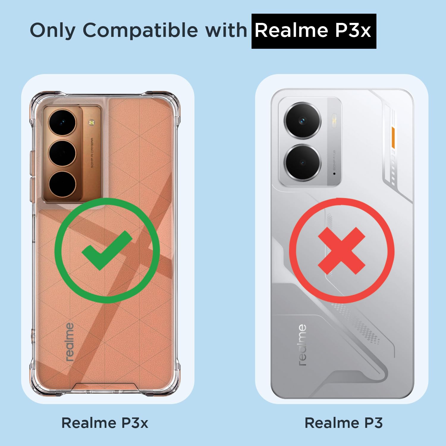 Transparent mag-safe MagSafe back cover for Realme Narzo 80x/P3x/14X 5G – Pikkme – photo 4