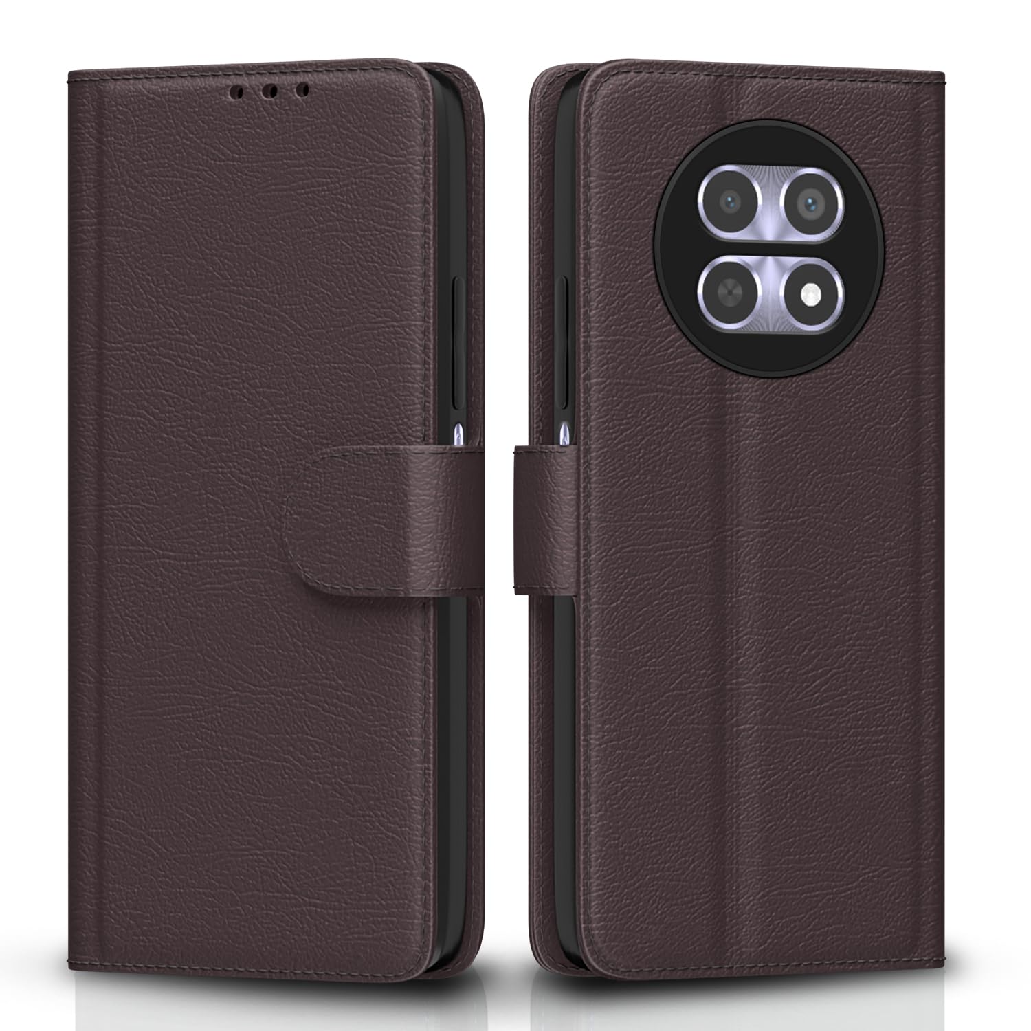 Pikkme Realme 12 5G Vintage Flip Cover (Coffee)