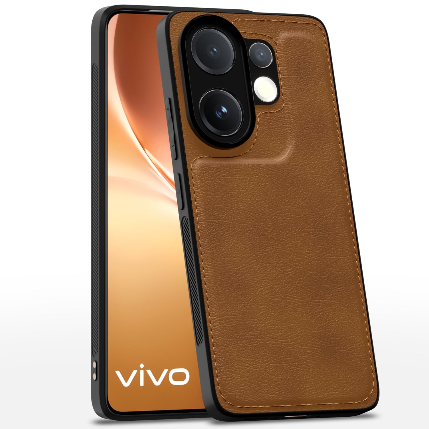 Brown back cover for Vivo V60/T4 Pro 5G – Pikkme