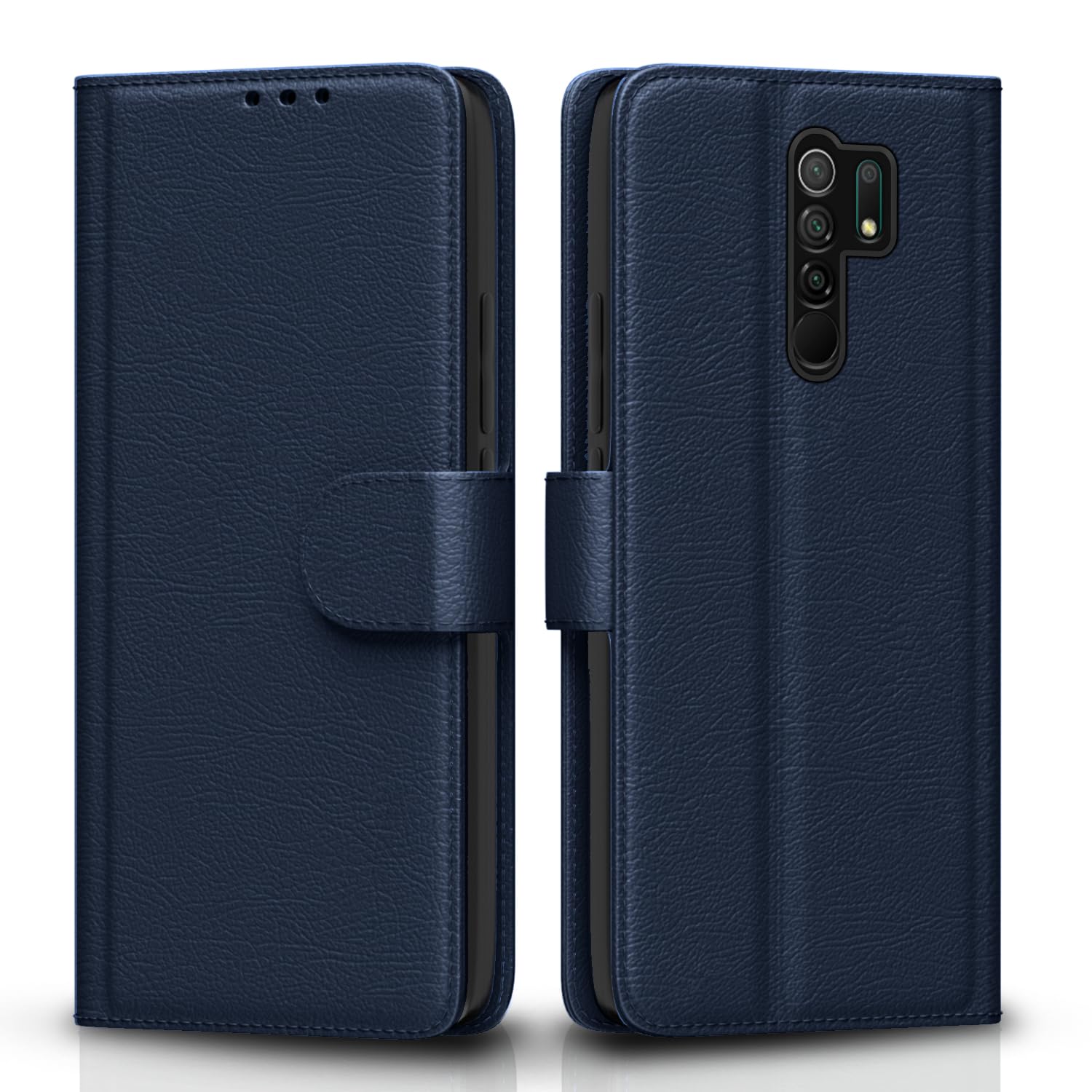 Redmi 9 Prime Blue Vintage Flip Cover