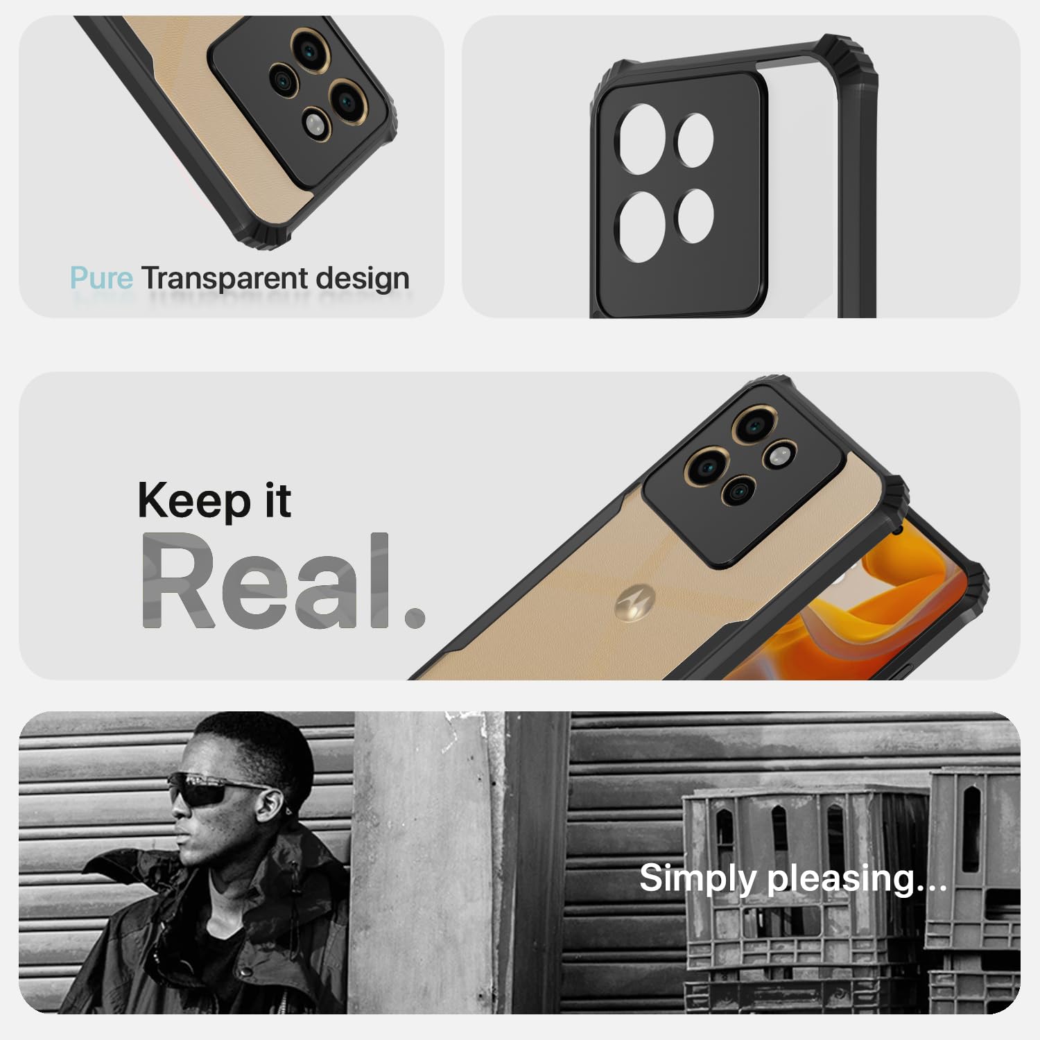 Pikkme Moto Edge 50 Neo 5G Eagle Back Cover (Black)