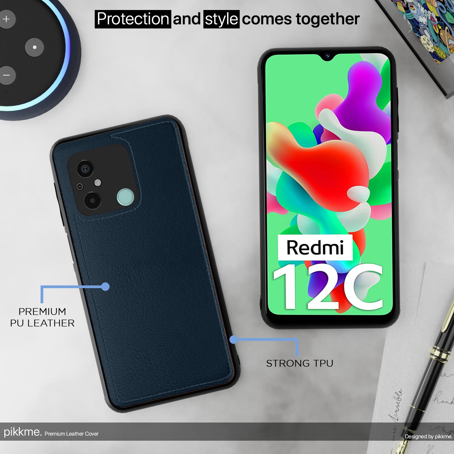 Pikkme blue back cover for Redmi 12C/Poco C55 – photo 5