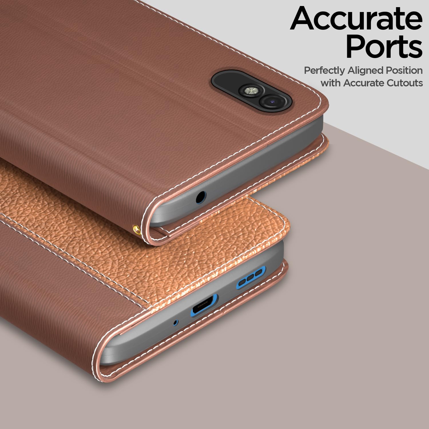 Pikkme Redmi 9A/9A Sport/9i/9i Sport tan mobile flip cover – photo 2