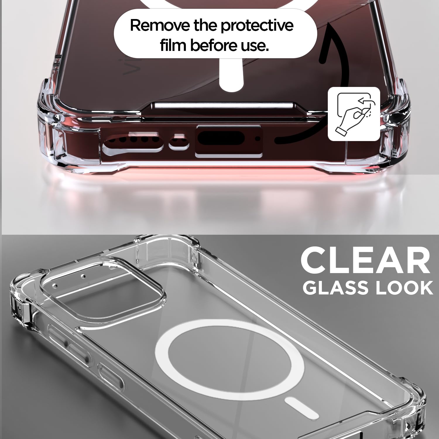Pikkme Vivo V70/V70 transparent mag-safe mobile back cover – photo 3
