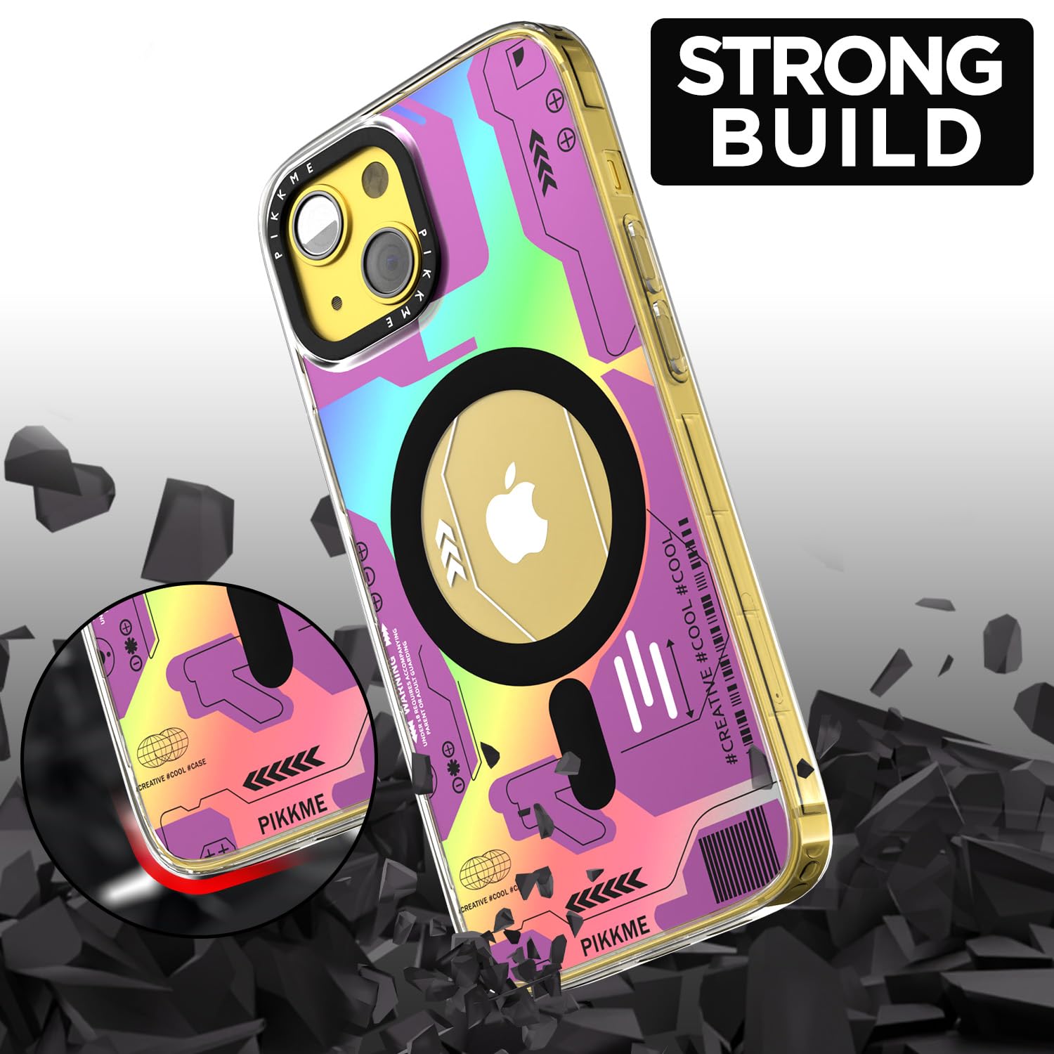 Pikkme iPhone 14 Printmagsafe Back Cover (Pink)