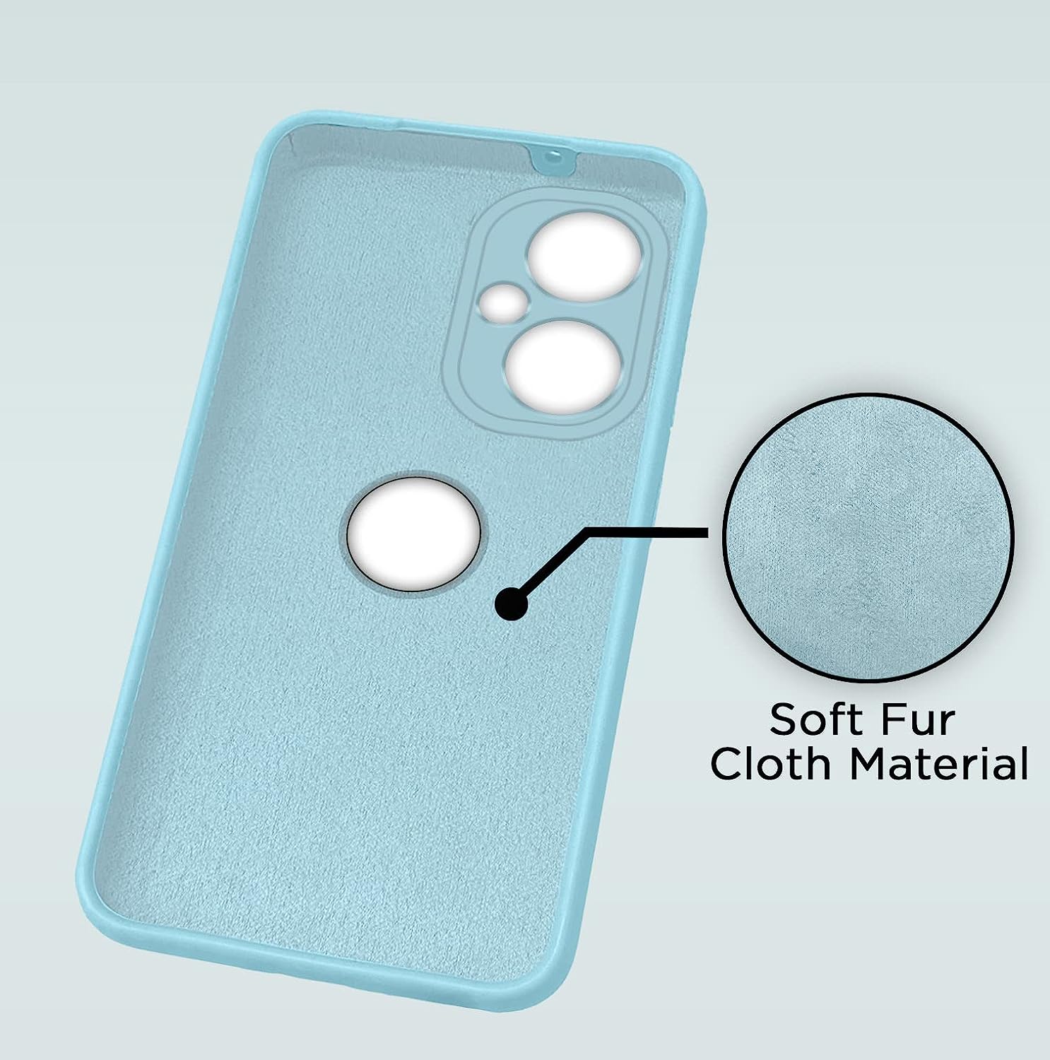 Pikkme OnePlus Nord CE 3 Lite 5G Super Soft Silicone Back case (Ice Blue)