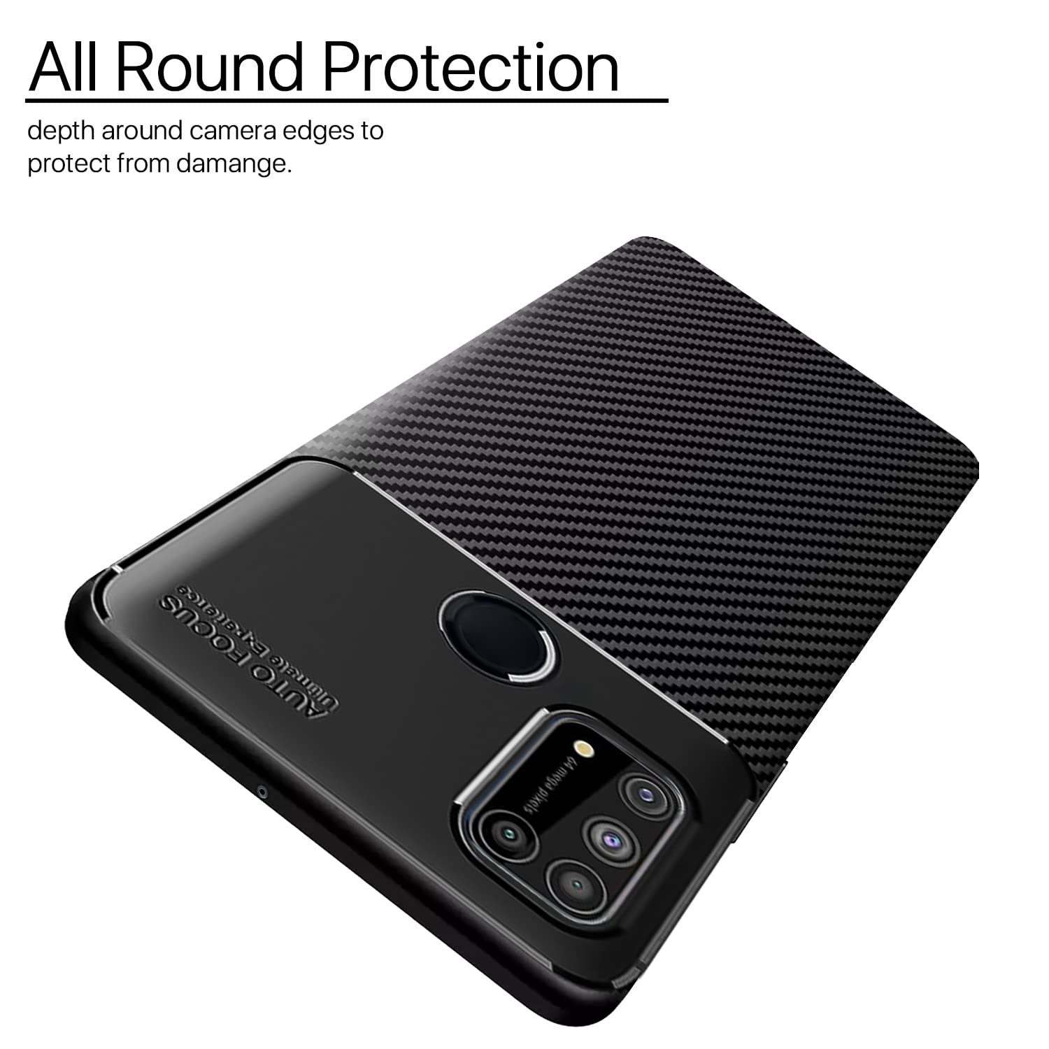 Pikkme black Carbon mobile back cover for Samsung M31/M31 Prime/F41 – photo 2