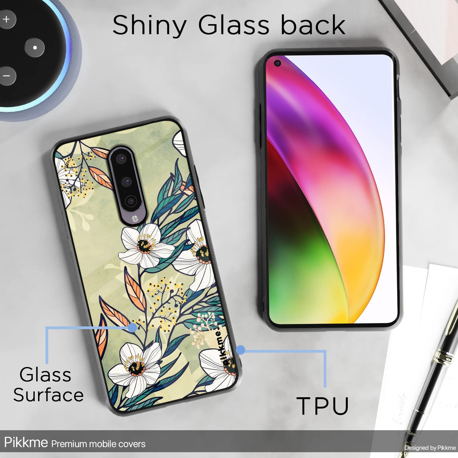 Pikkme OnePlus 8 Flower mobile back cover – photo 3