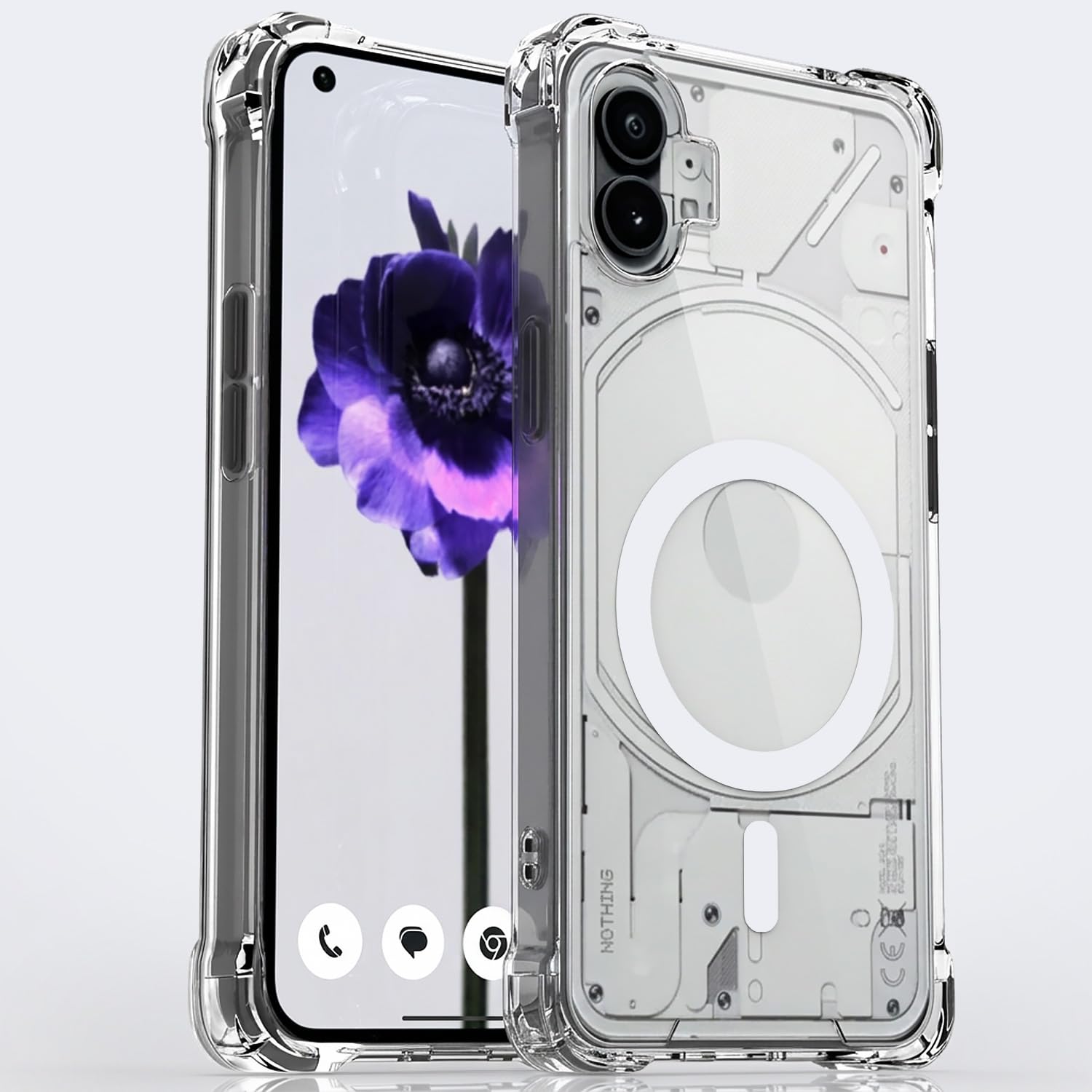 Pikkme Nothing Phone 1 transparent mag-safe back cover