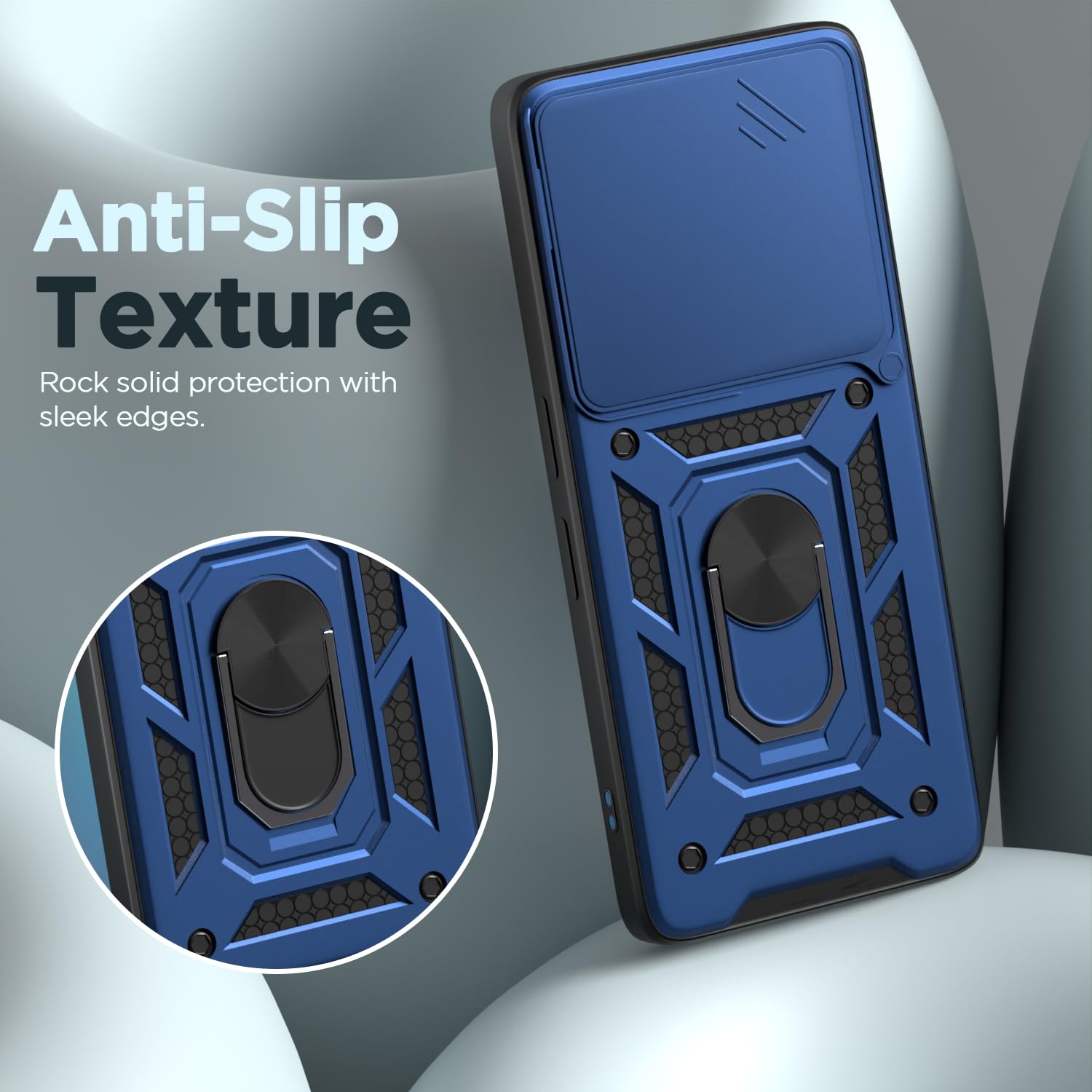 Pikkme Nothing Phone 3a 5G D10 Tough Armor Back Cover (Blue)