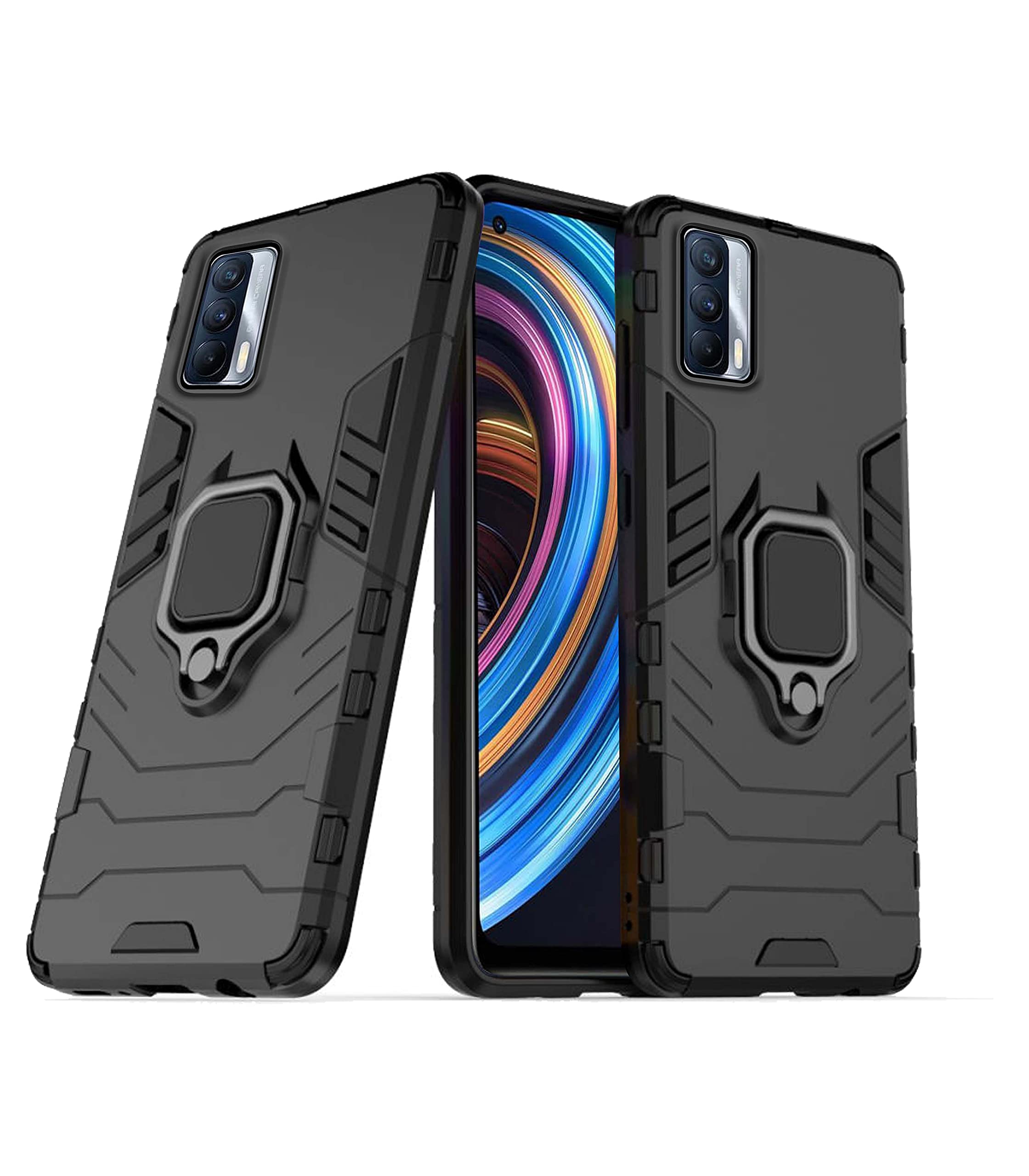 Realme X7 mobile back cover in black by Pikkme