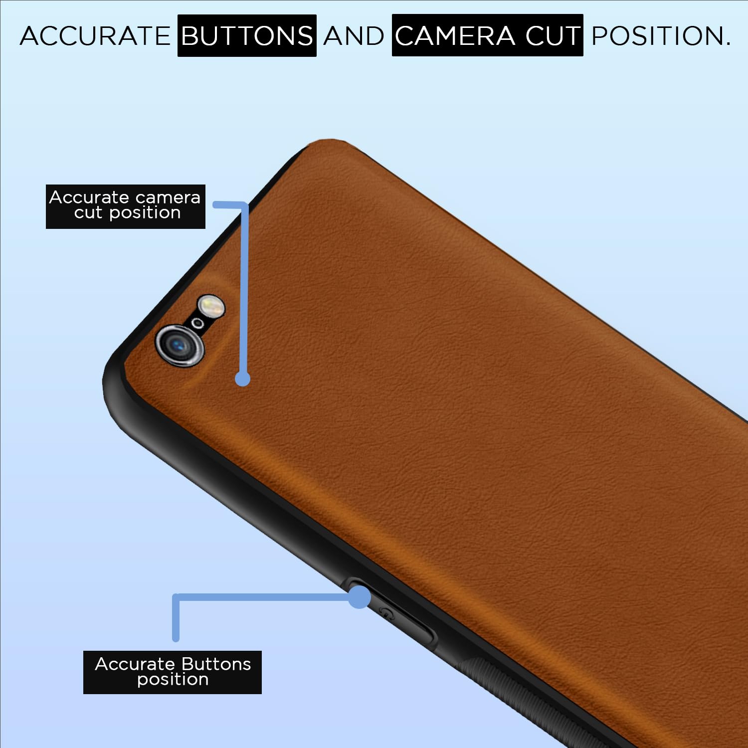 Pikkme iPhone 6 / 6S Flexible Pu Leather Leatherback Back Cover (Camel)