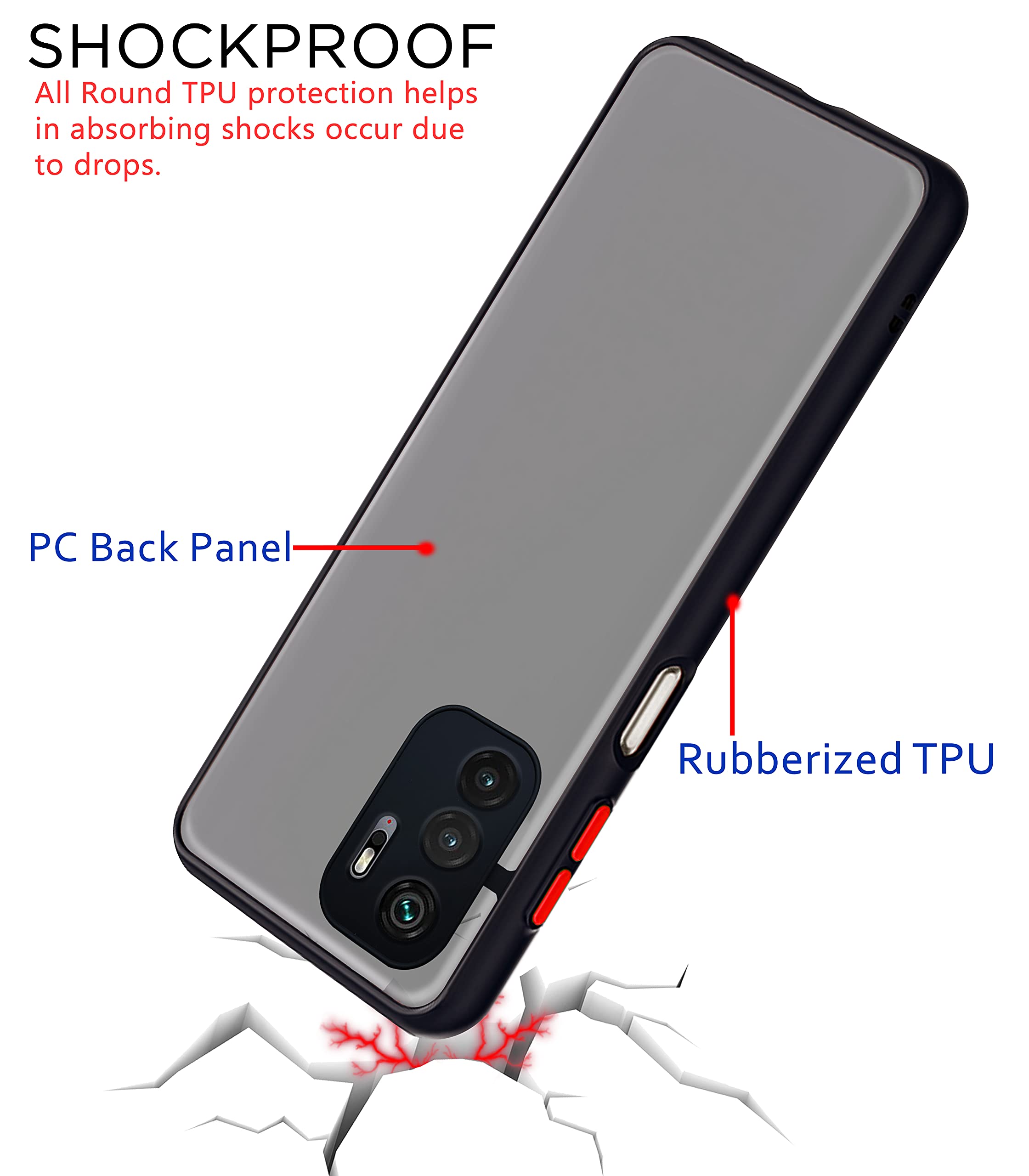 Pikkme black phone cover for Redmi Note 10T/Poco M3 Pro 5G – photo 4