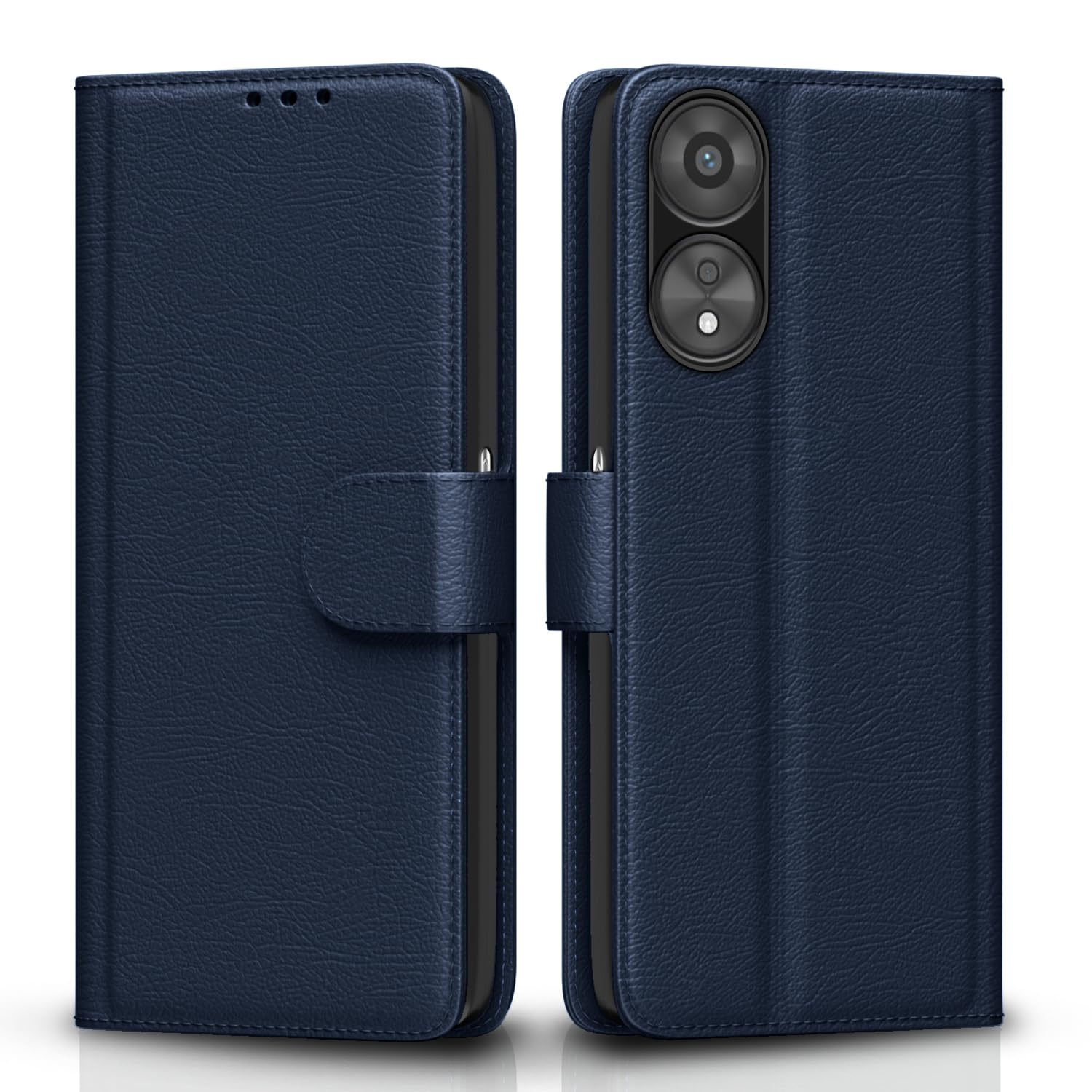Blue wallet flip cover for Oppo A78 5G – Pikkme