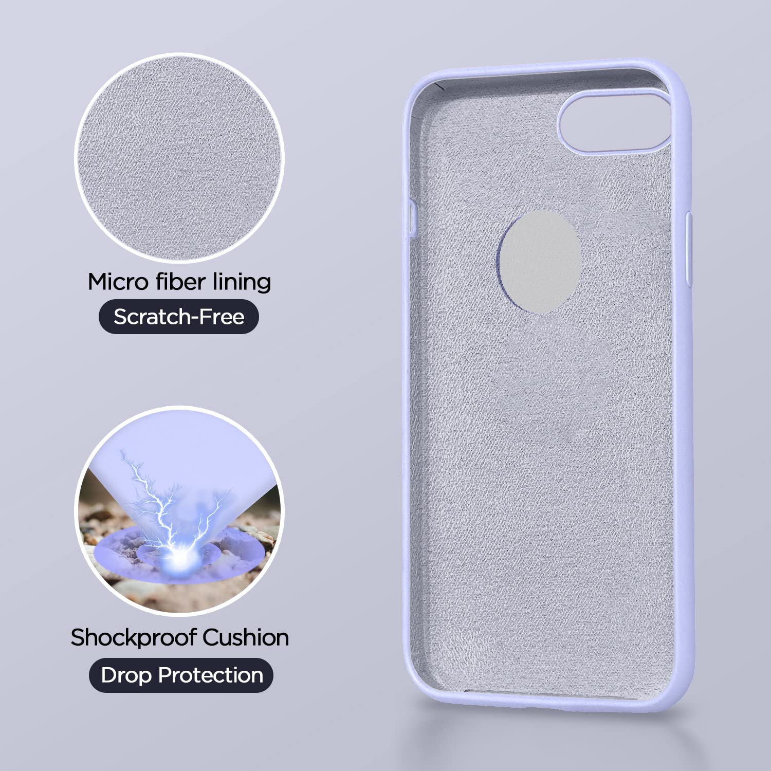 Pikkme iPhone 6 / 6S Super Soft Silicone Back Cover (Elegant Purple)
